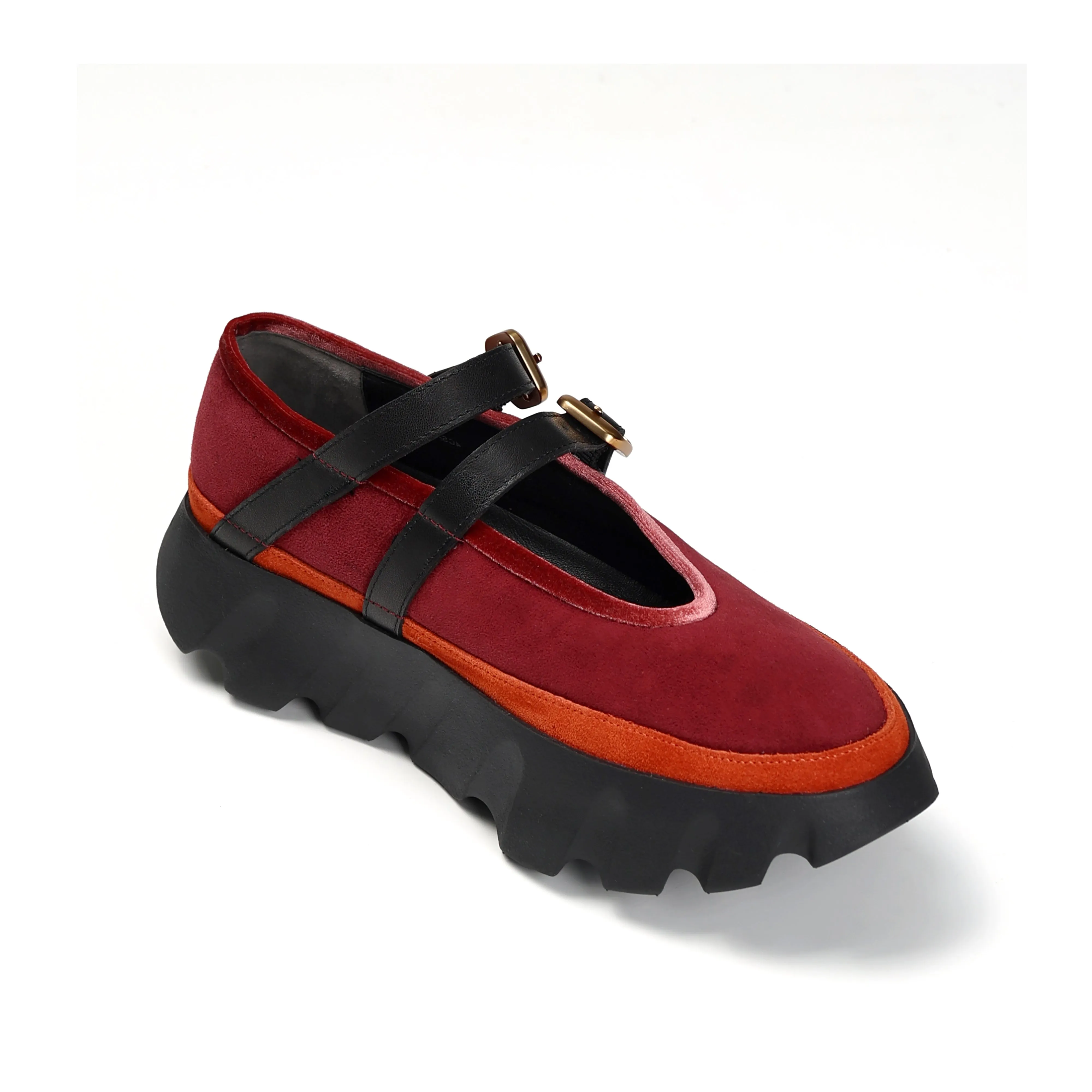 4CCCCEES TURA BALLET - BURGUNDY RED group walk