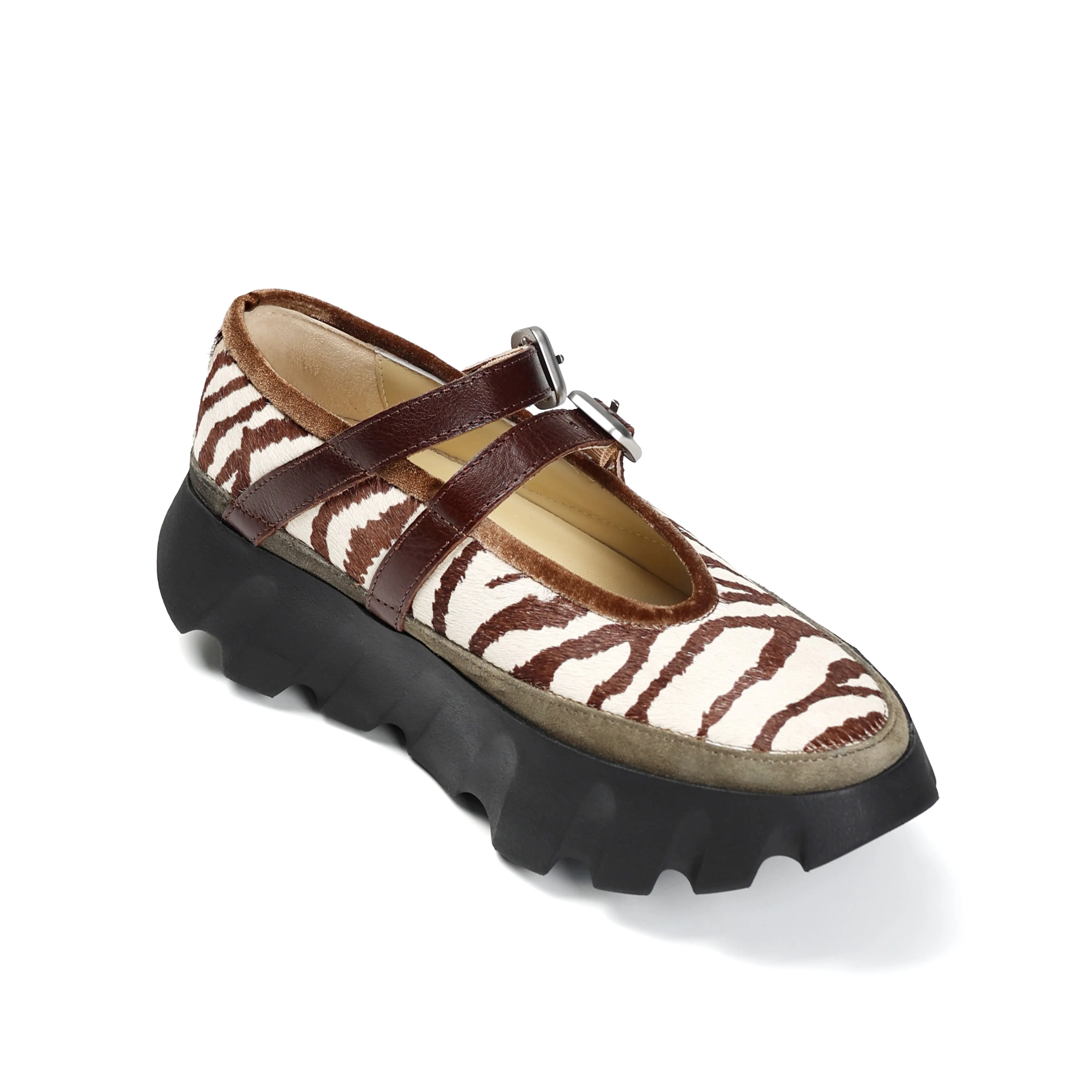 4CCCCEES TURA BALLET - ZEBRA PRINT Memory Foam Smooth ride