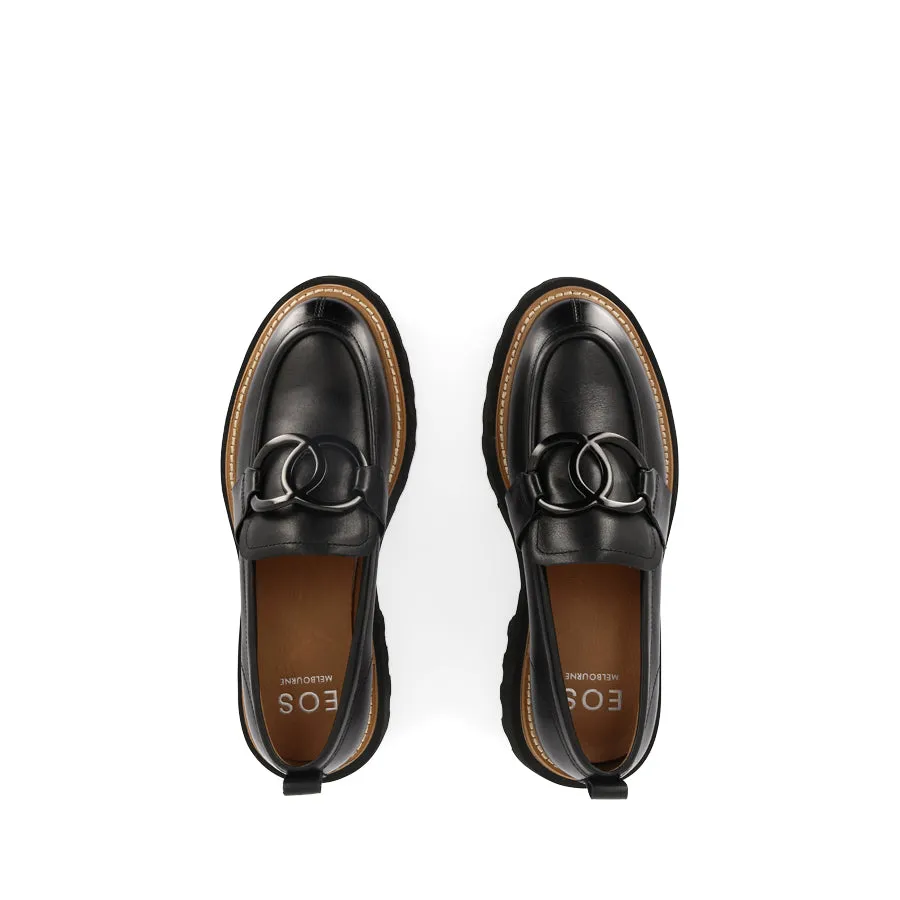 Preppy Mood ABBI - BLACK LEATHER