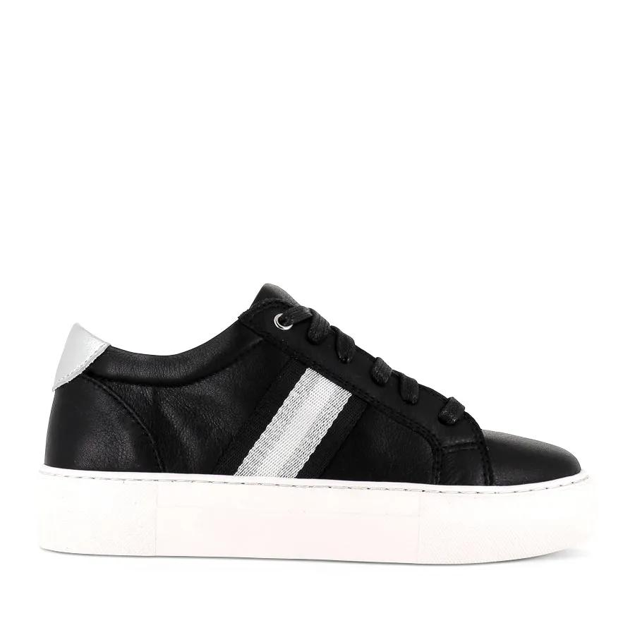 ZONK - BLACK LEATHER Flexible Cushioning Flex Groove Engineering