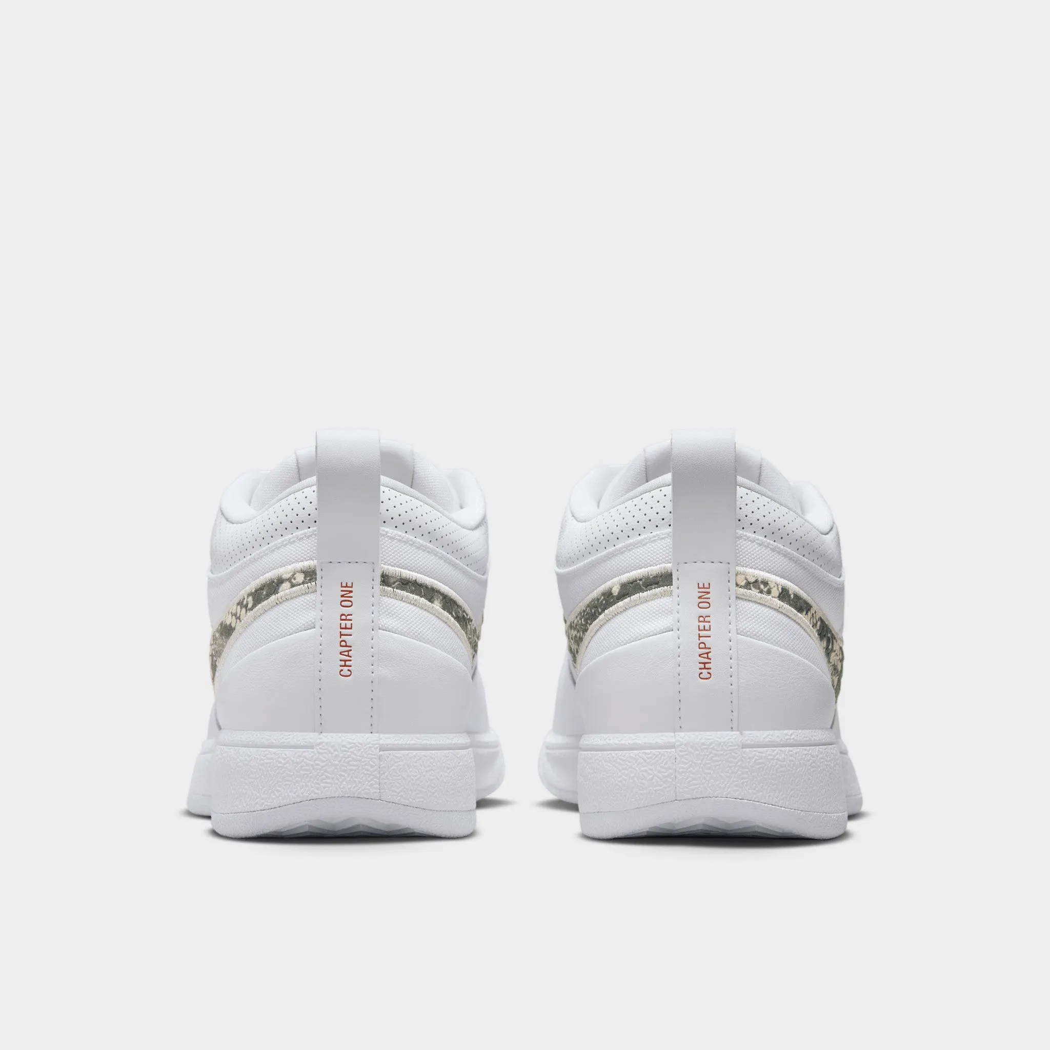 Microcellular Foam Nike Book 1 White / Light Orewood Brown - Burnt Sunrise Black