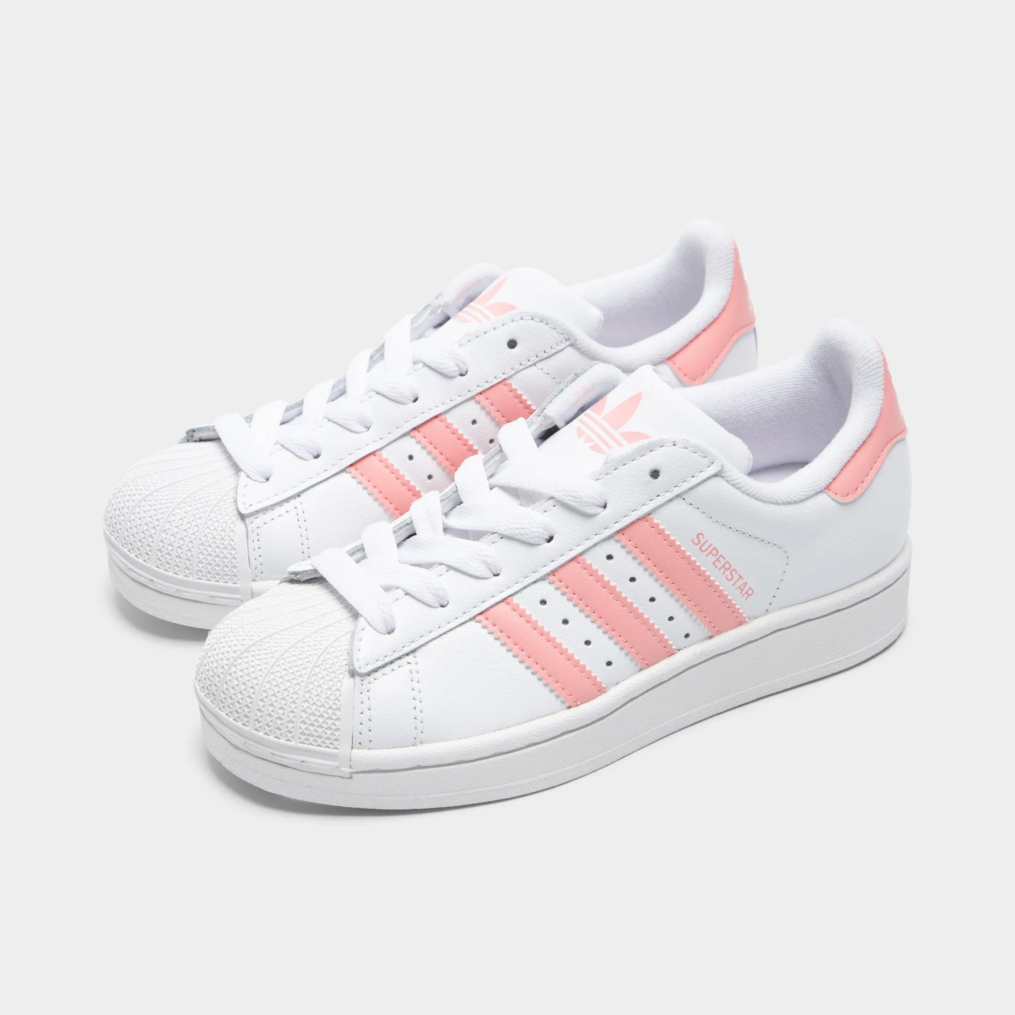 color - scheme adidas Junior's Superstar 2 White / Semi Pink Spark