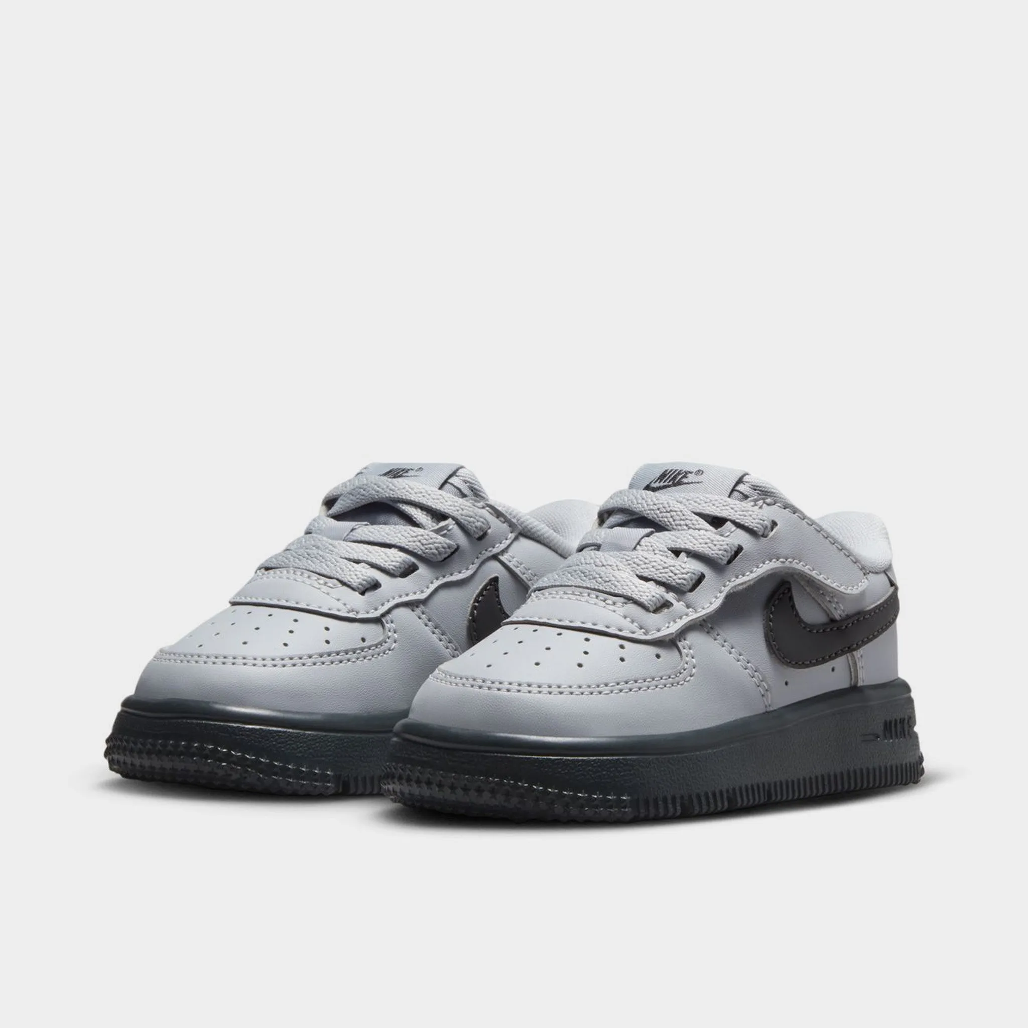 Nike Air Force 1 Low Easyon TD Wolf Grey / Dark Smoke Grey Lace Design Multi-functional breathability