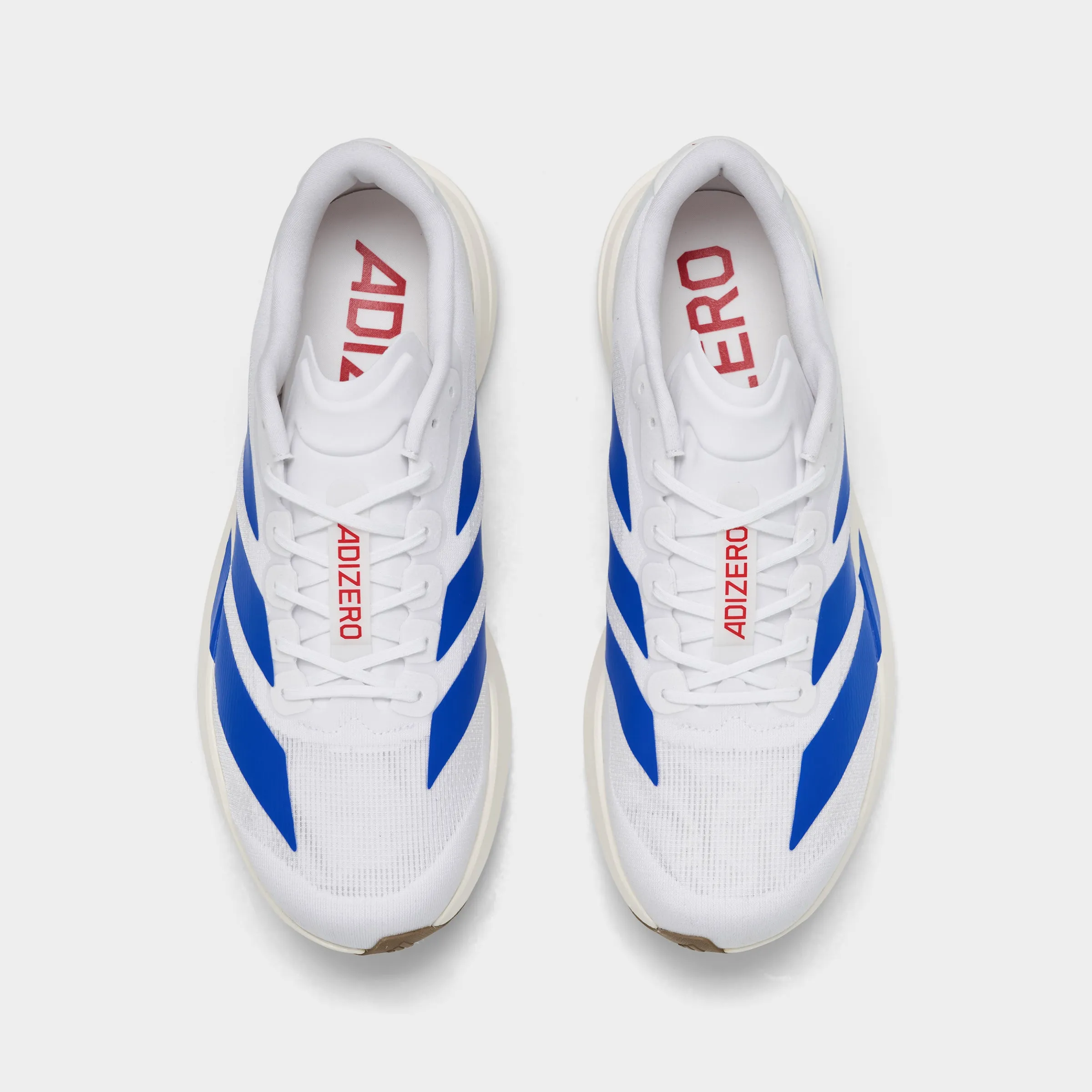 adidas Adizero EVO SL White / Blue - Blue Breath Grip Fresh Move
