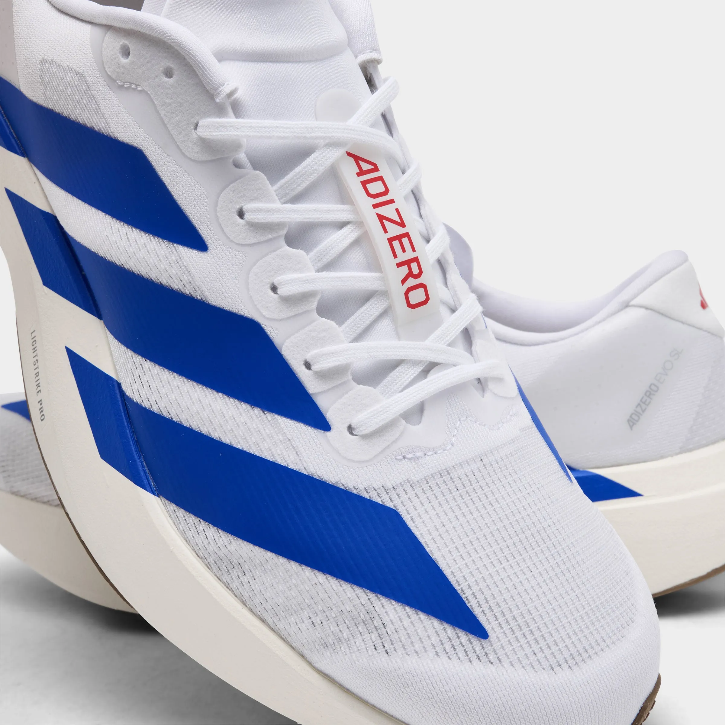 adidas Adizero EVO SL White / Blue - Blue Comfort System