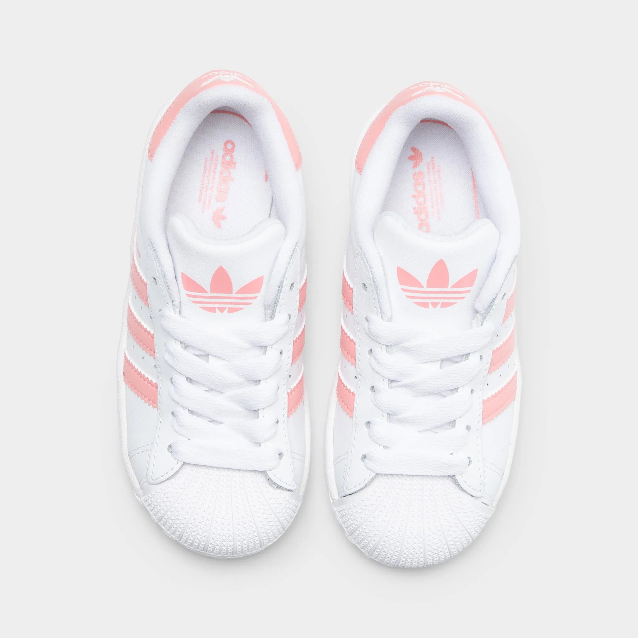 Rubber Traction Grip adidas Children's Superstar II White / Semi Pink Spark