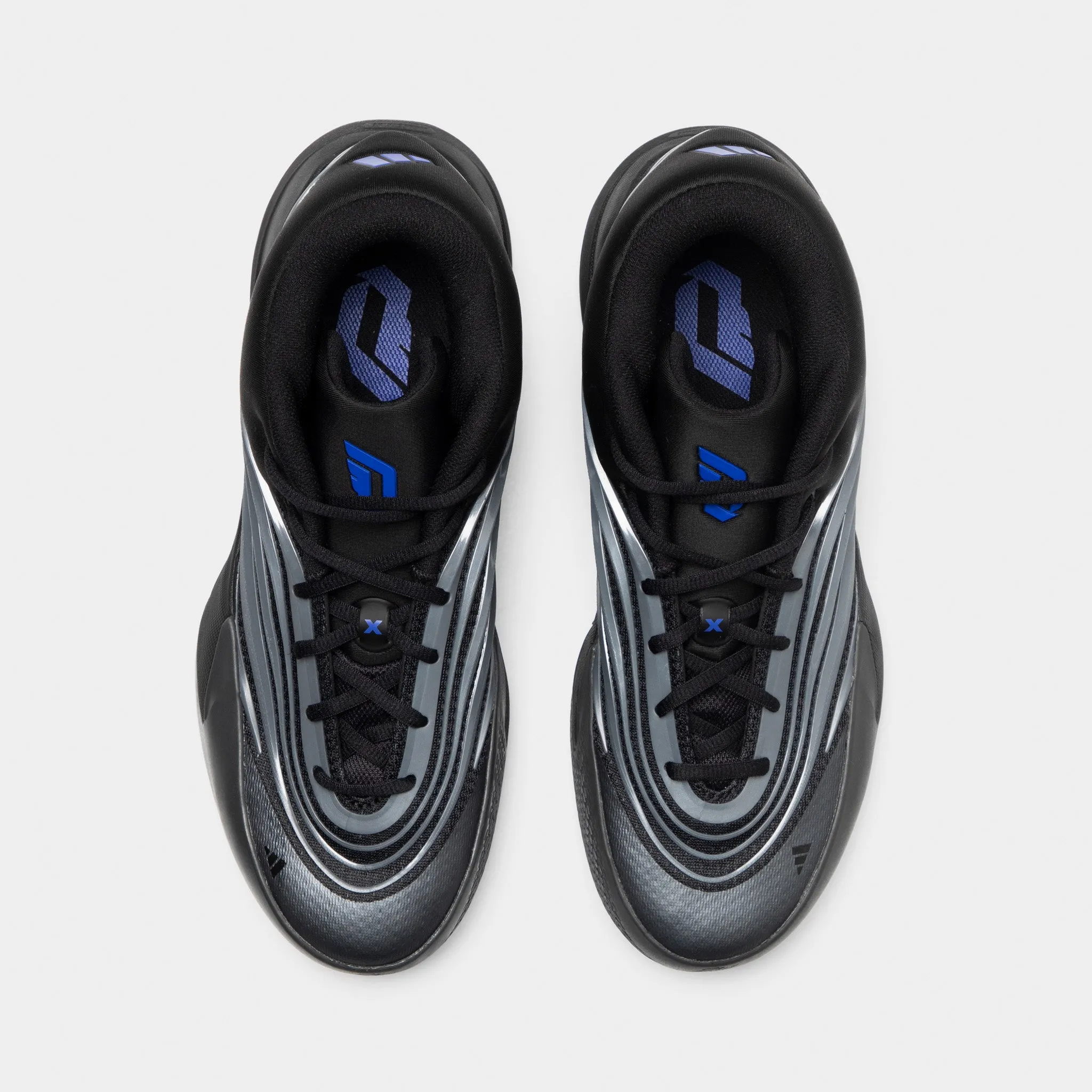 adidas Dame X Black / Iron Mountain - Lucky Blue Elevated Comfort