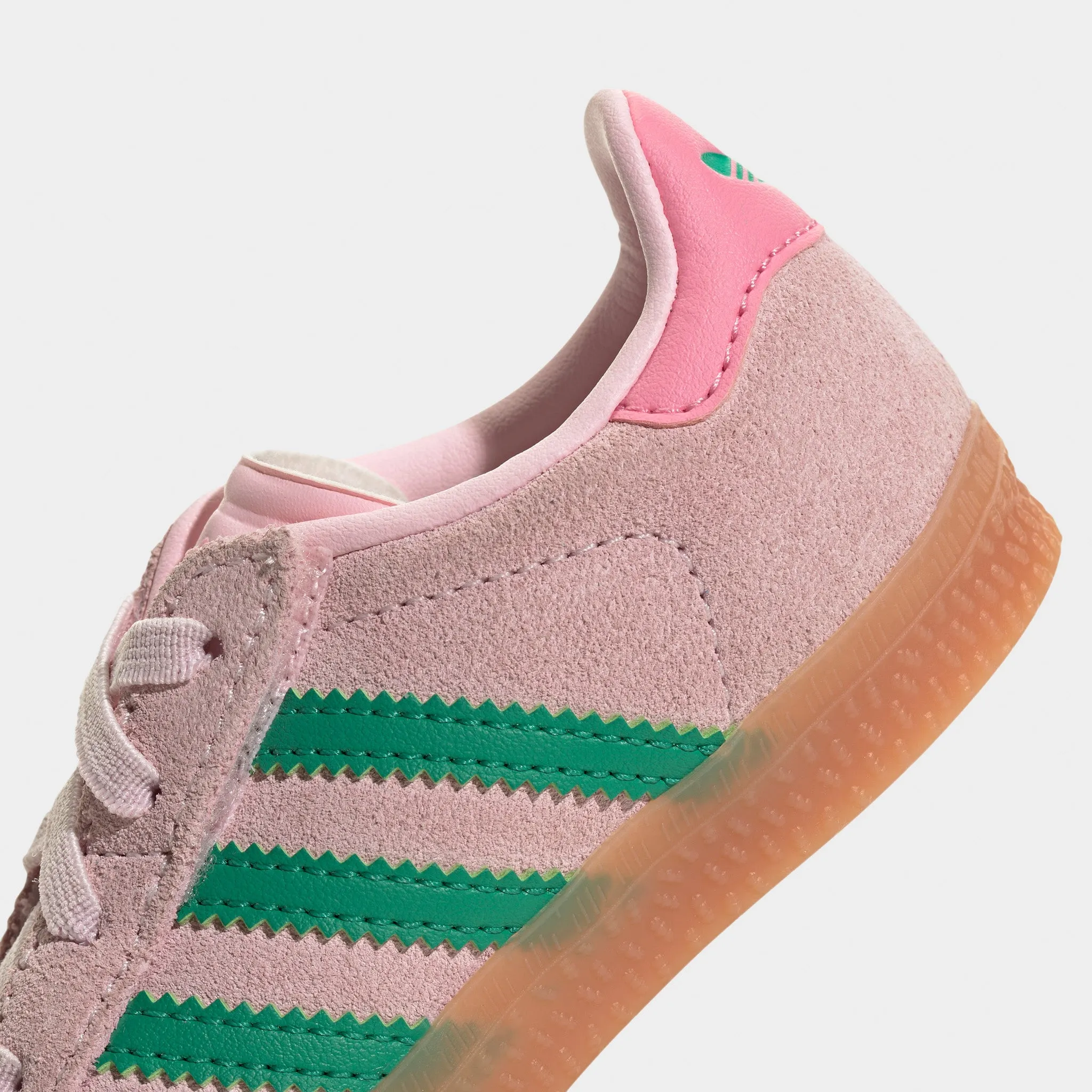 adidas Infants' Gazelle Pink / Green Comfortable Feel Non Slip Outsole Patterns