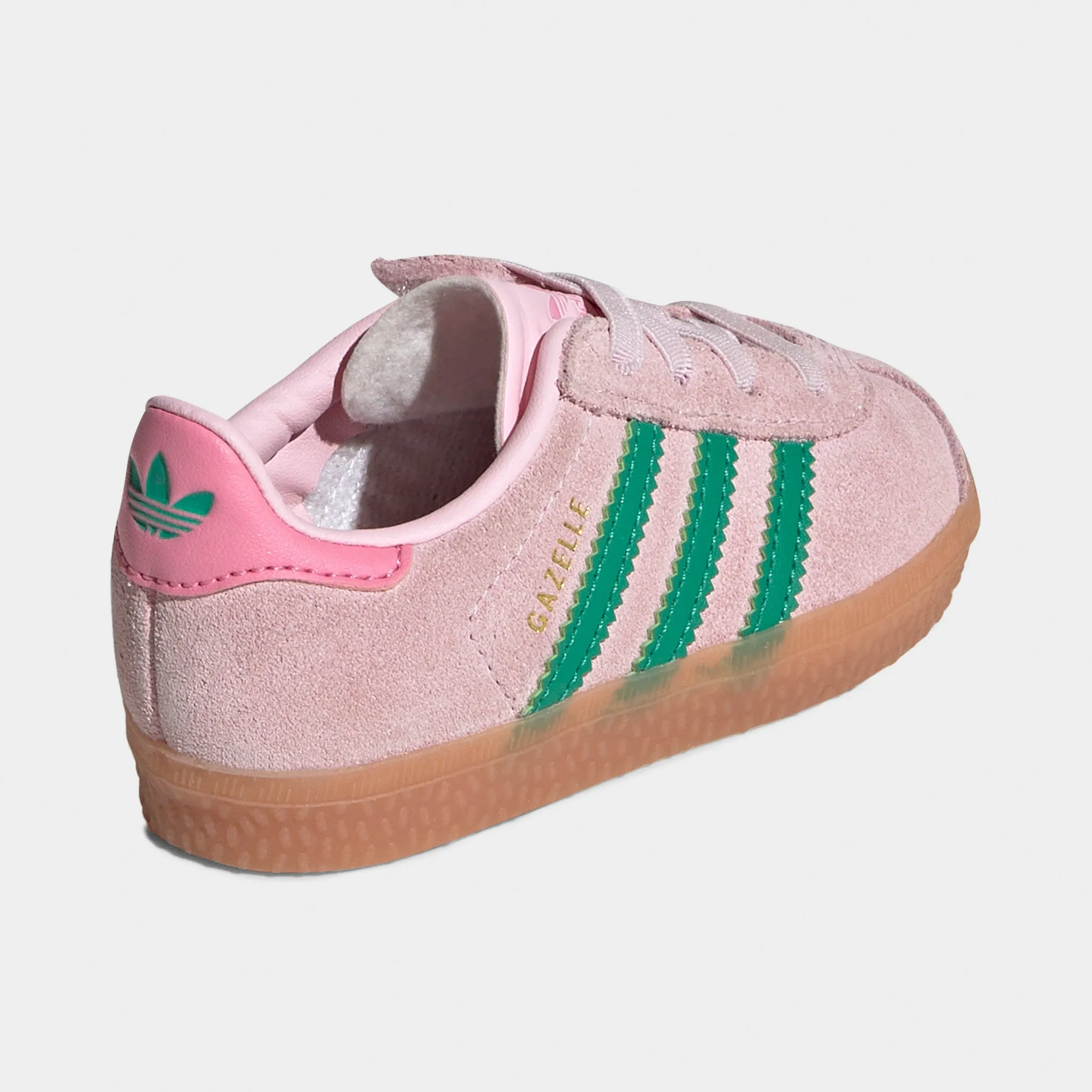 Retro-inspired Bold piece adidas Infants' Gazelle Pink / Green