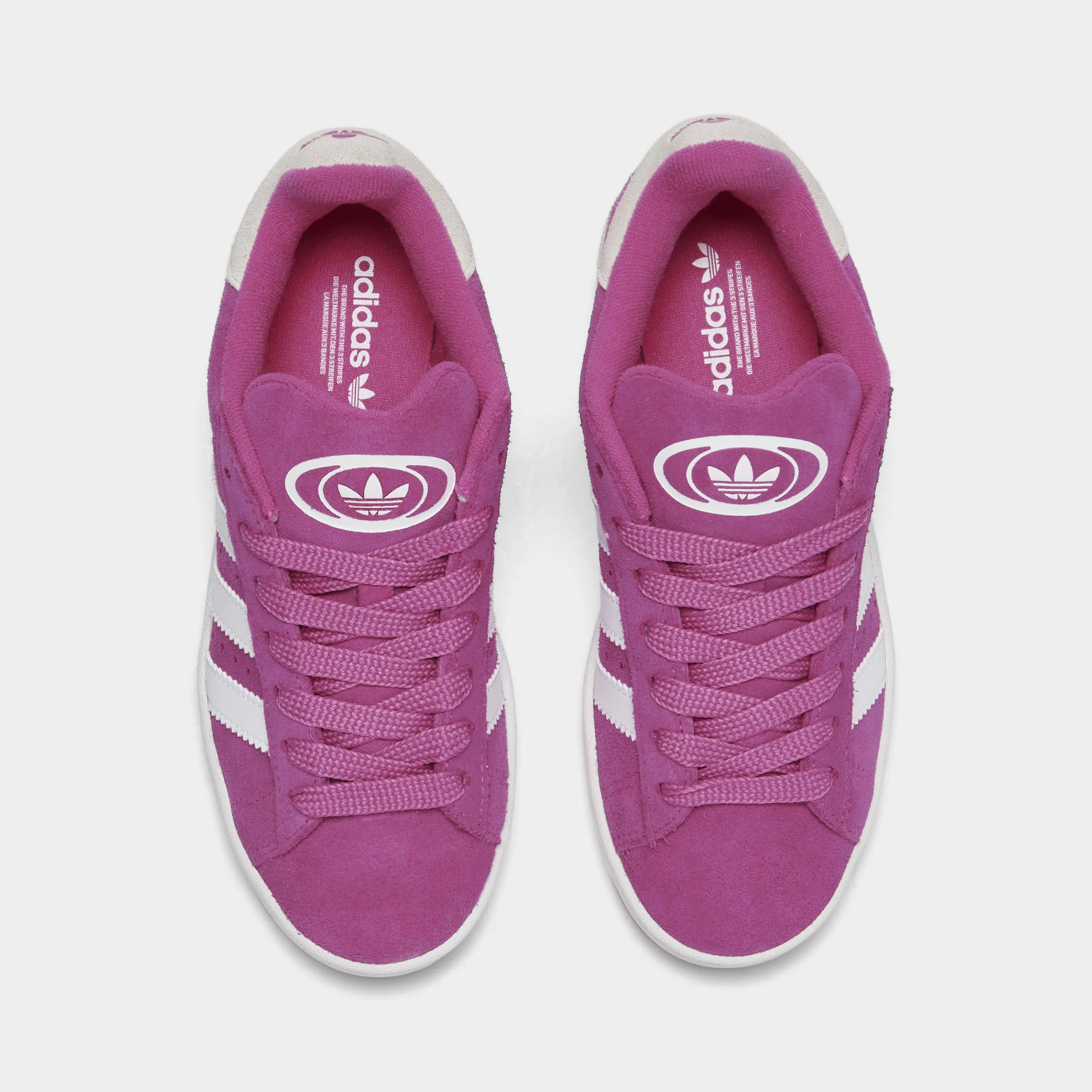 Flat Outsole Thermal Regulating Liner adidas Juniors' Campus 00s Pink / White - Gum