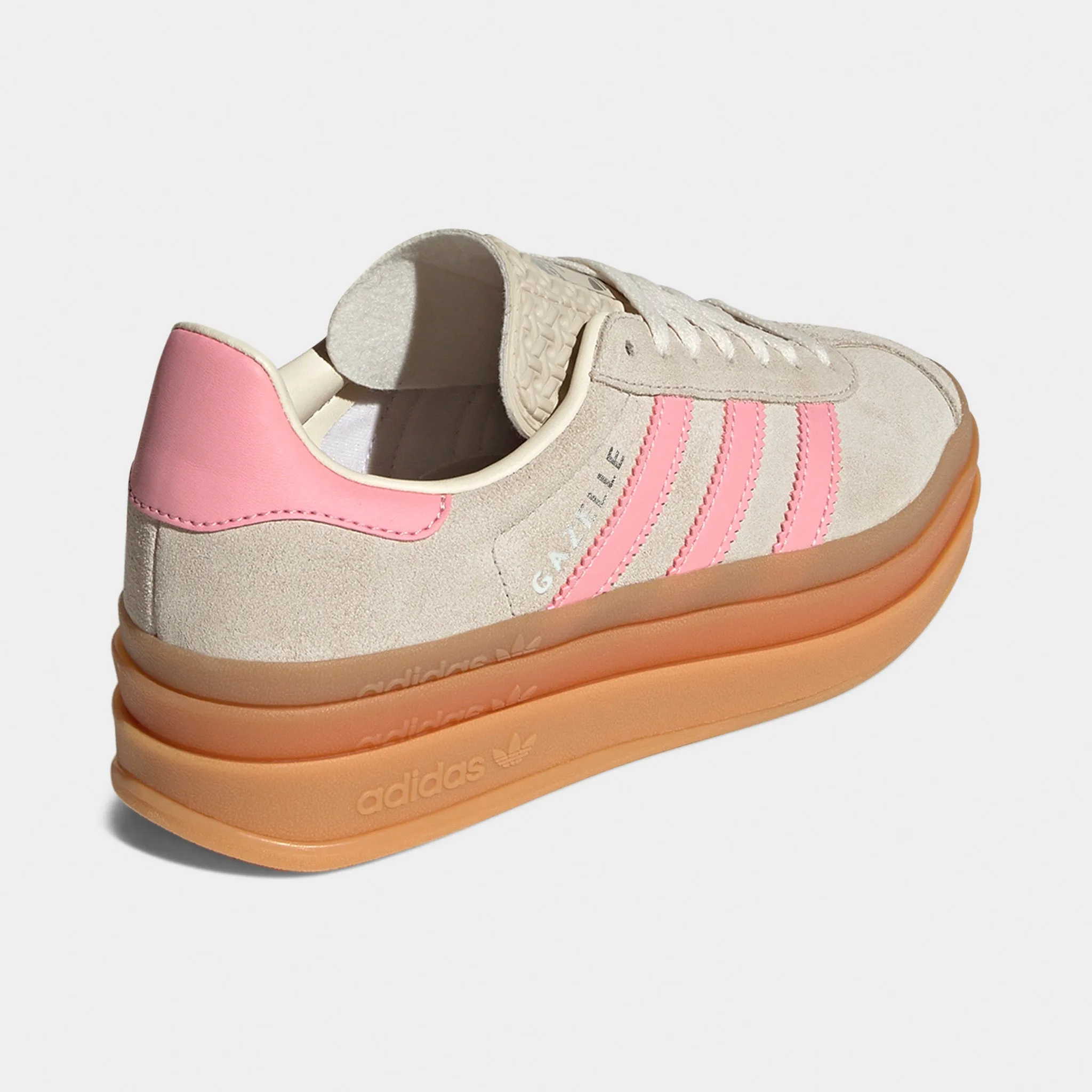 Running Style ReinforcedToe adidas Juniors' Gazelle Bold Grey / Alumina - Semi Pink Spark