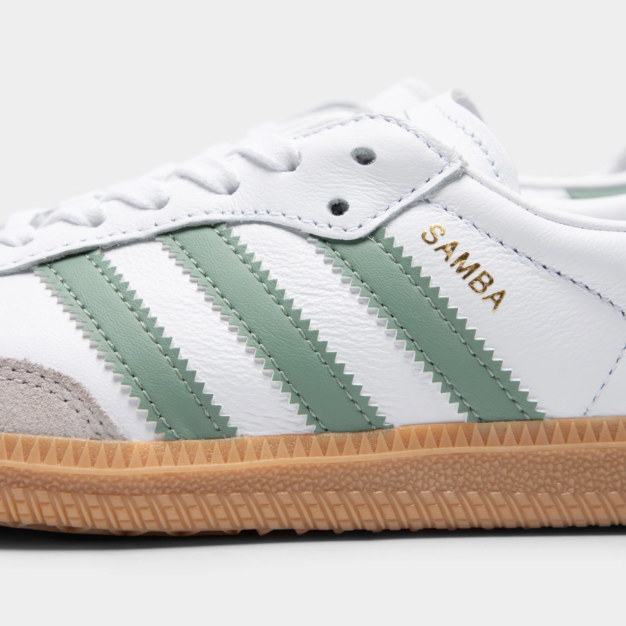 High Performance Foot Tech adidas Juniors' Samba OG Footwear White / Silver Green - Gum
