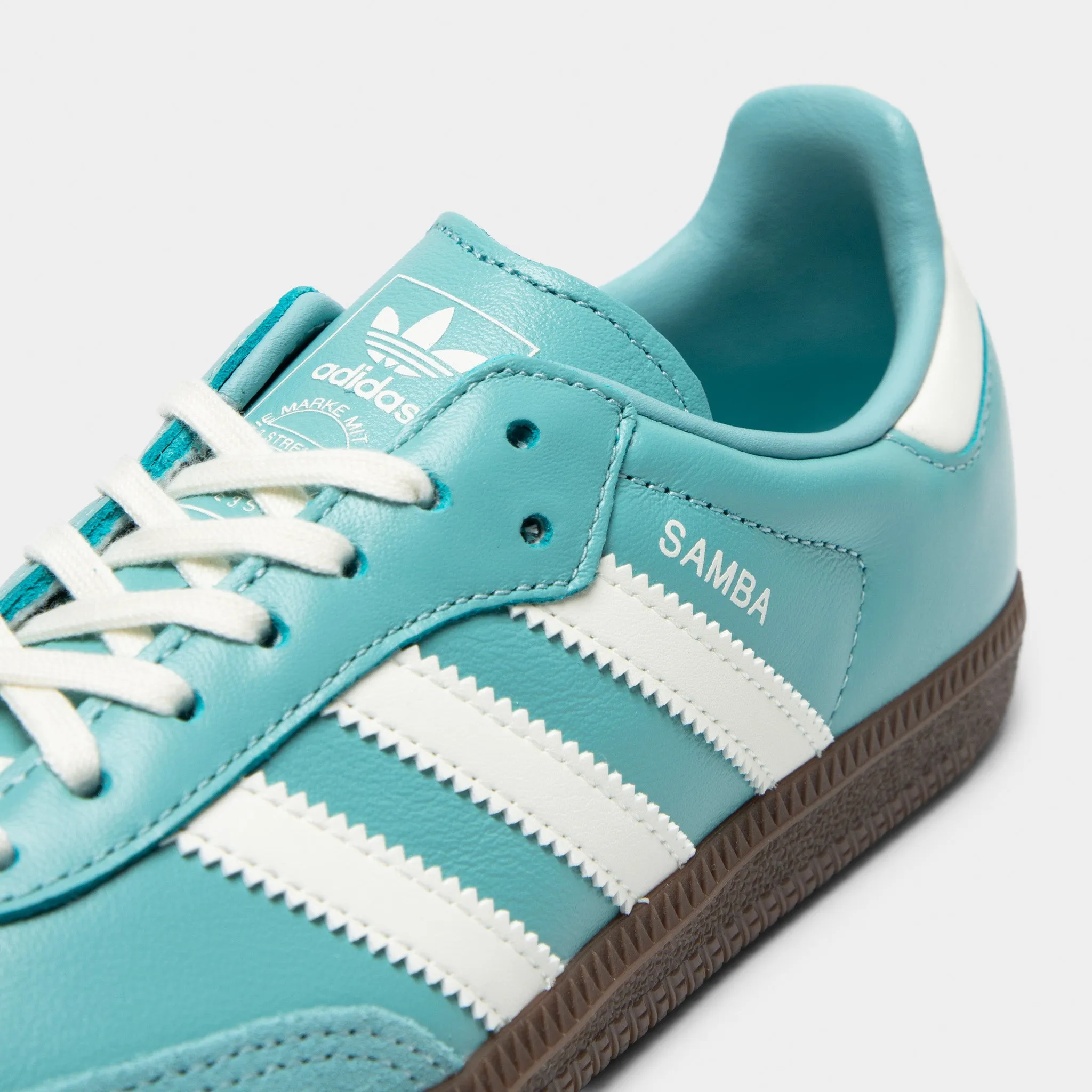 adidas Juniors' Samba OG Mint / Off White - Gum Classy flair