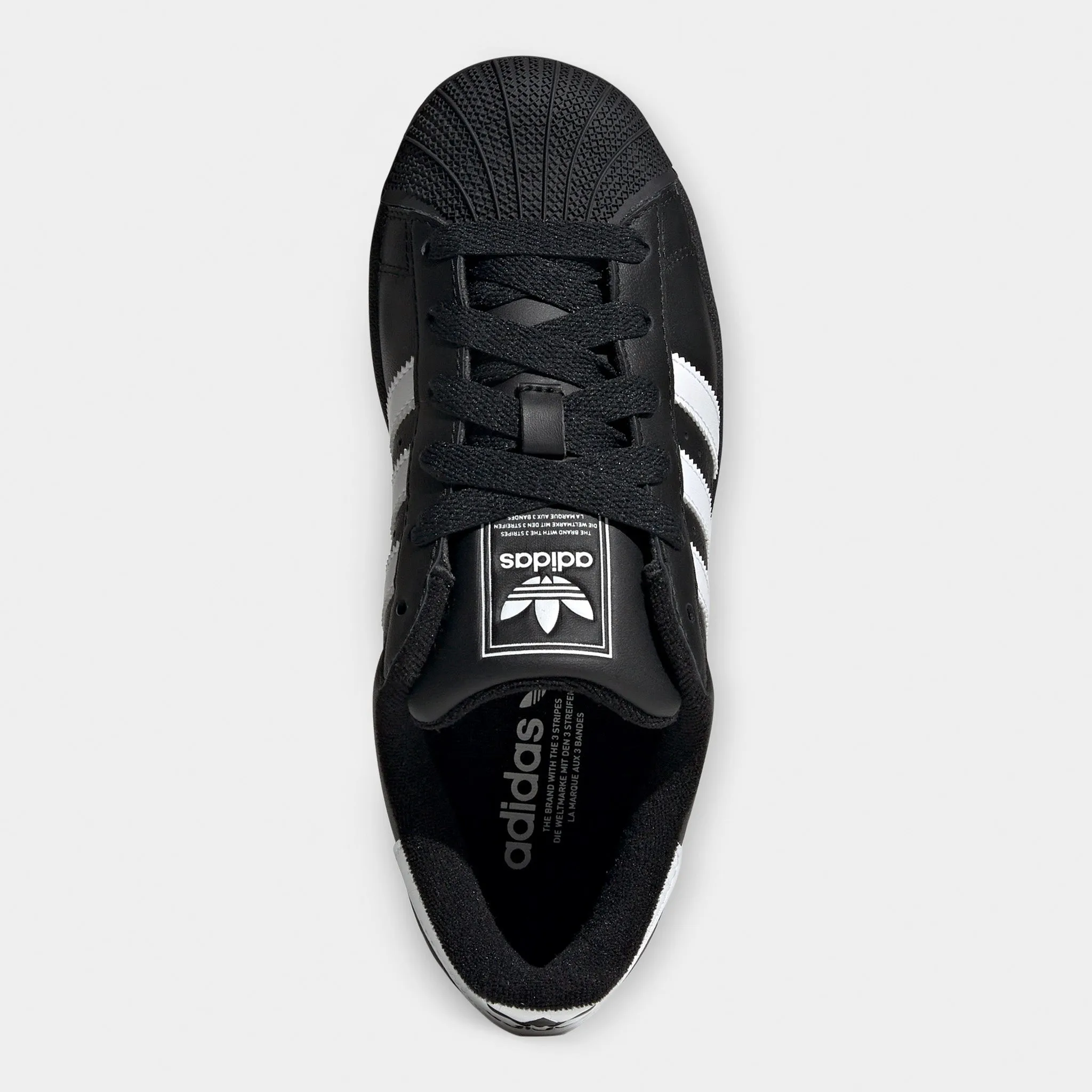 adidas Juniors' Superstar II Core Black / White least party