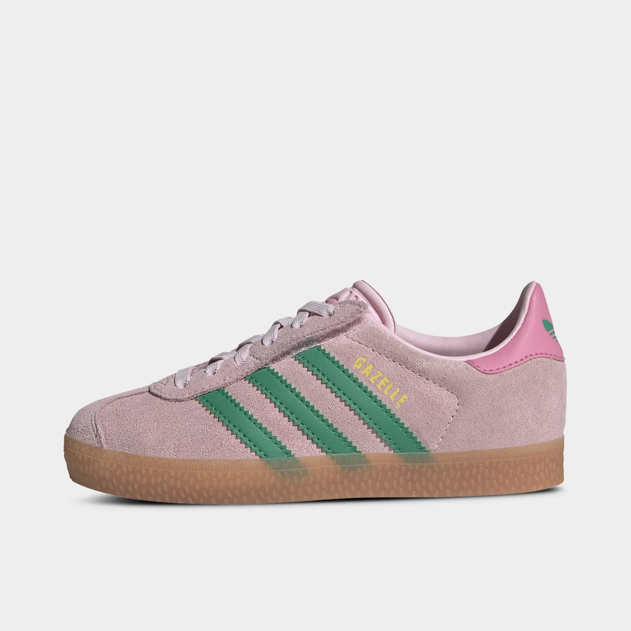 adidas Originals Children's Gazelle Pink / Green - Gum Dynamic lining