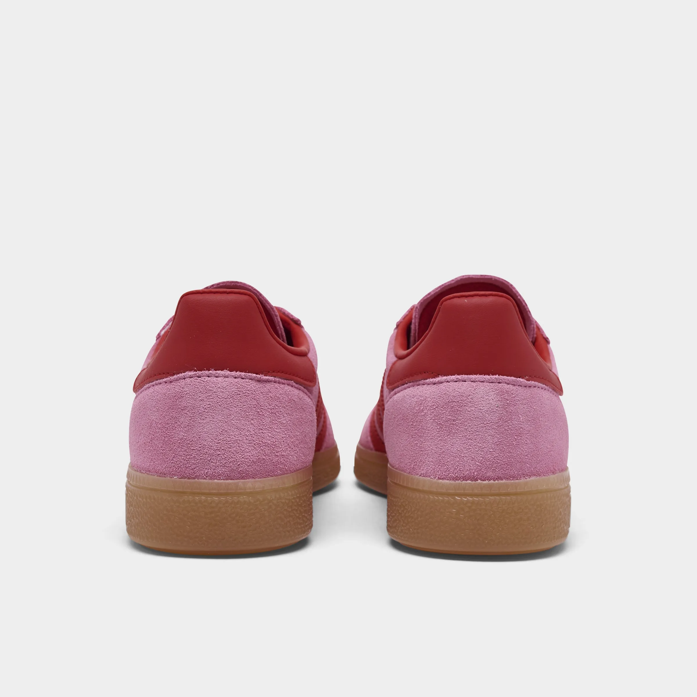 adidas Originals Women's Handball Spezial Semi Pink Glow / Better Scarlet - Gum Contoured Footbed Geometry