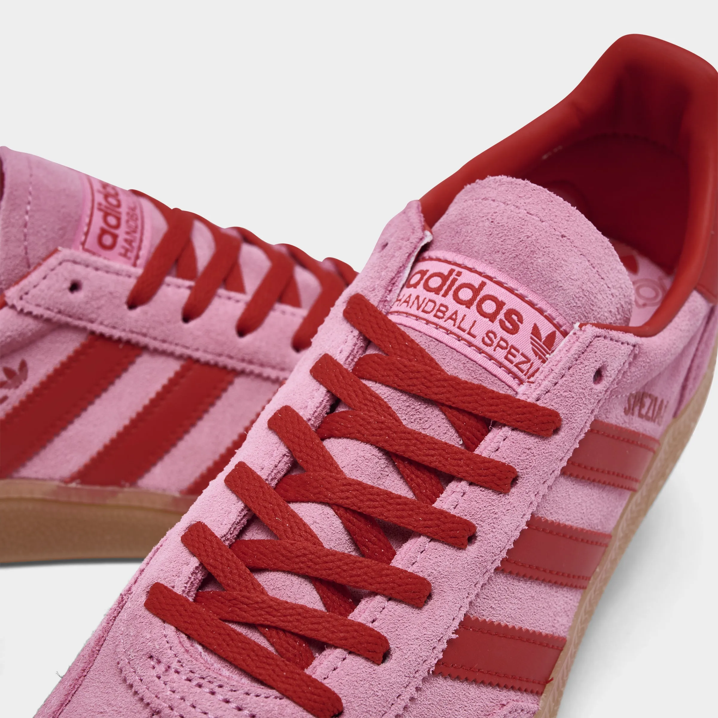 adidas Originals Women's Handball Spezial Semi Pink Glow / Better Scarlet - Gum Stylish Option