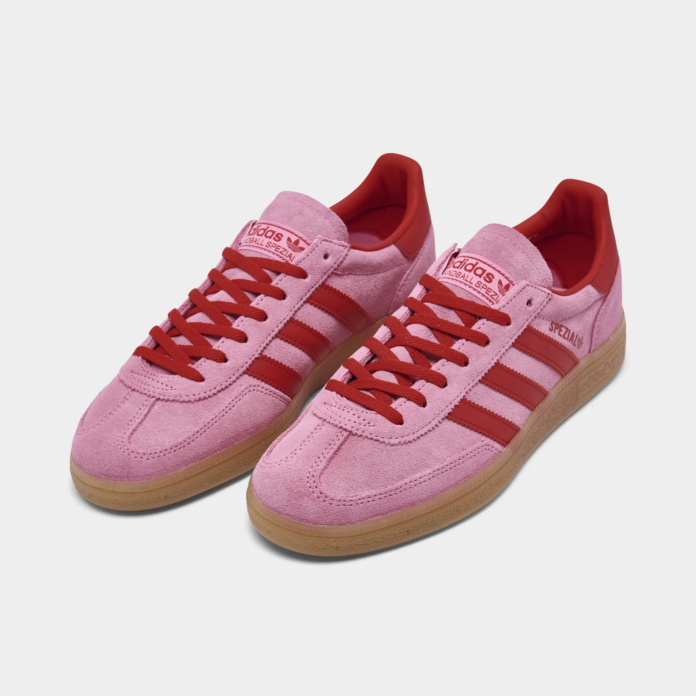 Fashion Accent adidas Originals Women's Handball Spezial Semi Pink Glow / Better Scarlet - Gum