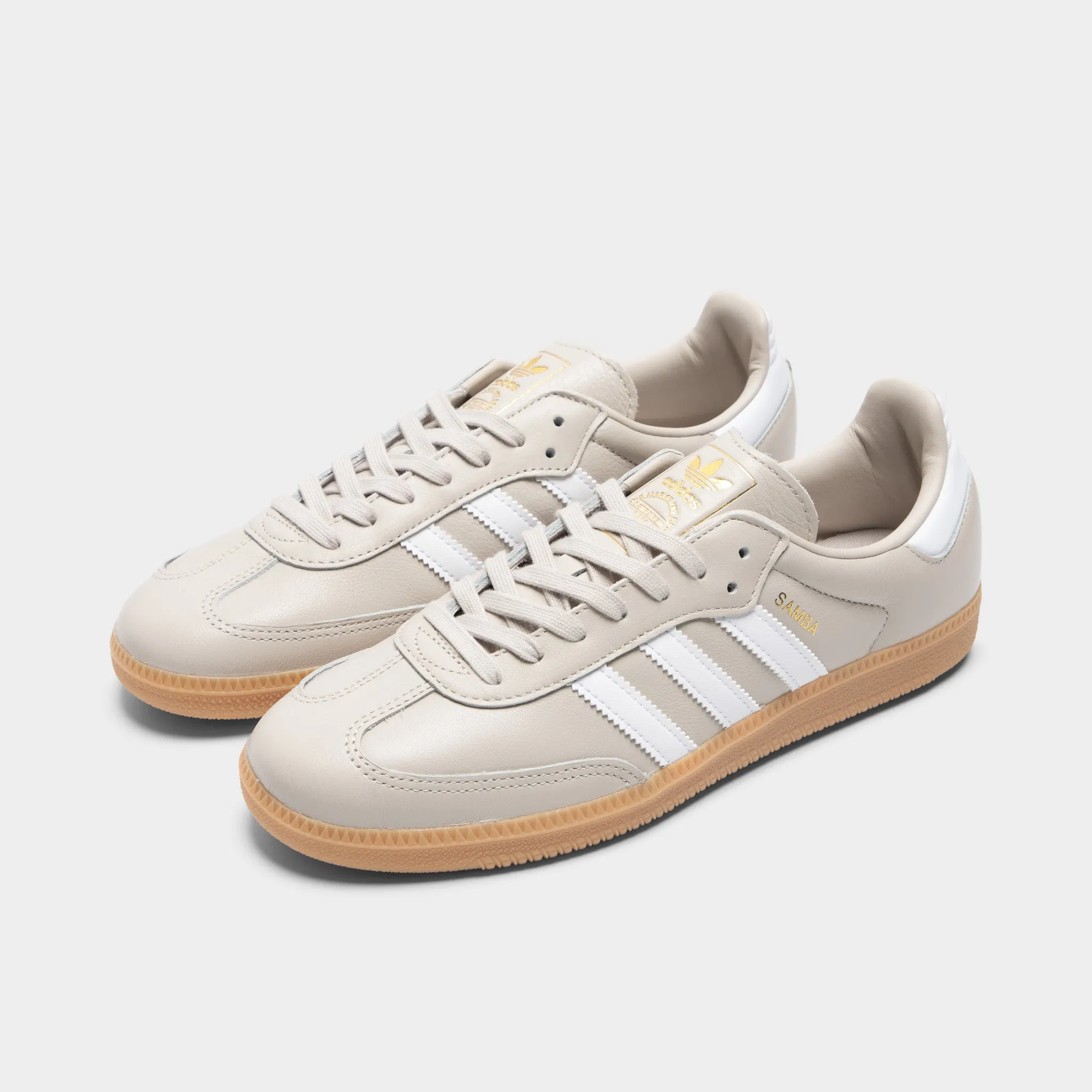 Breathable Feel Adidas Samba OG Alluminum / White - Gum