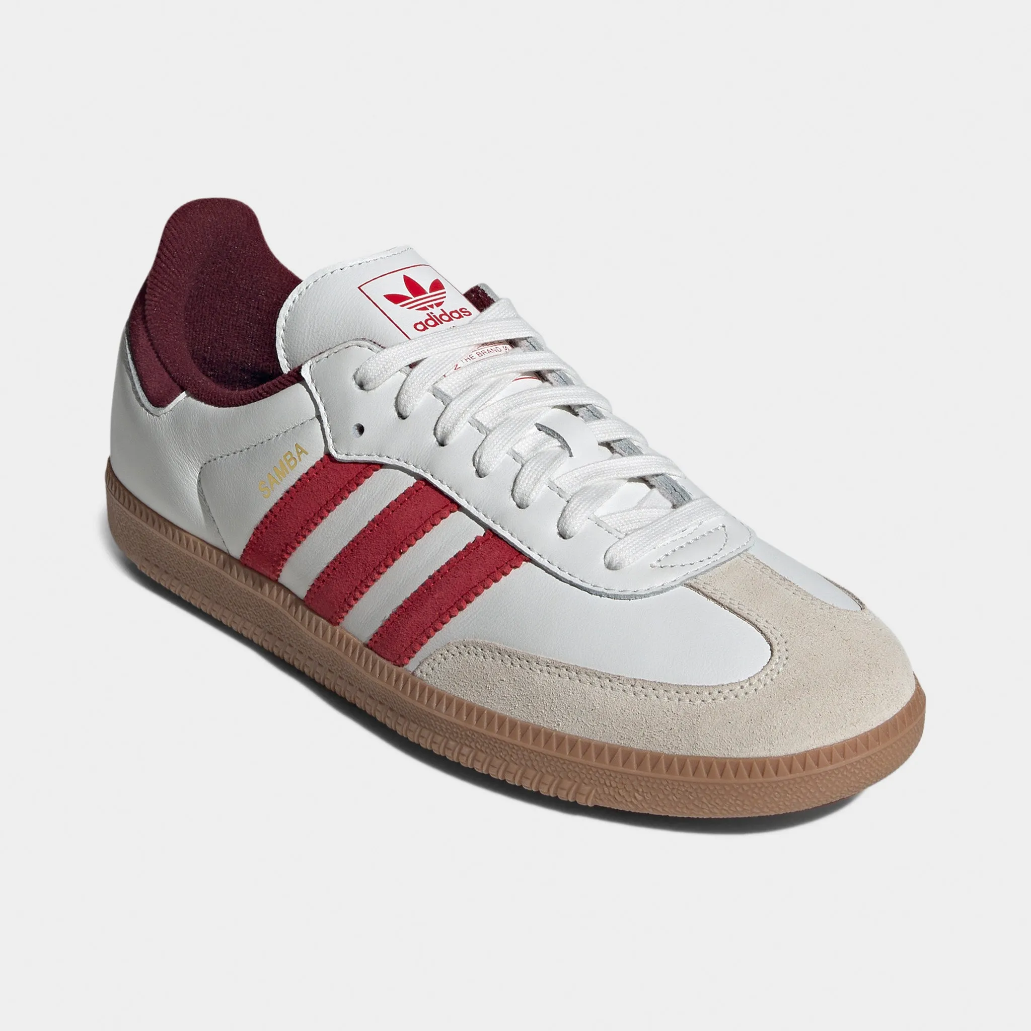 adidas Samba OG Off White / Better Scarlet - Shadow Red Breathable Upper Design