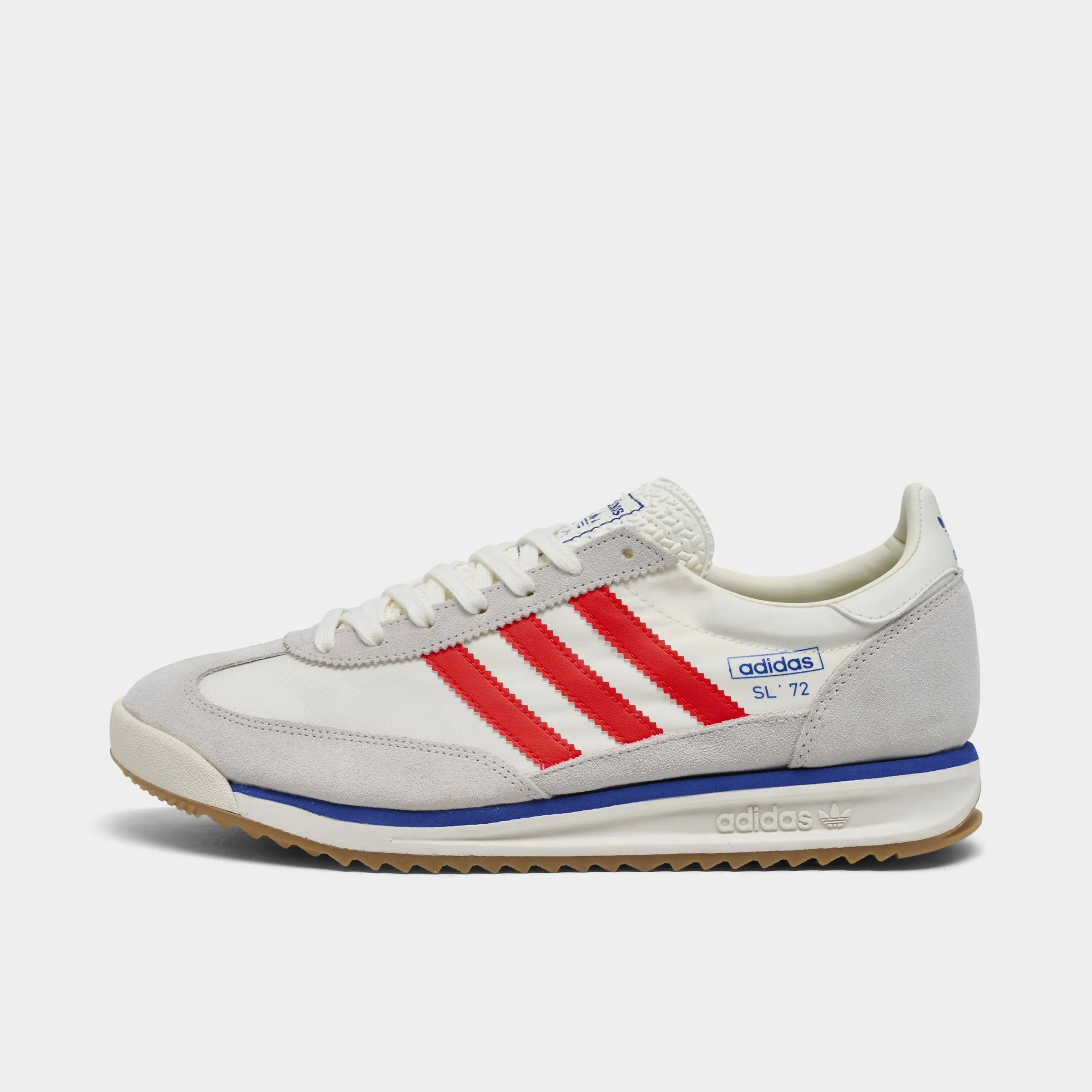 adidas SL 72 RS White / Red - Blue Adjustable Midfoot Strap Ergonomic Heel Counters