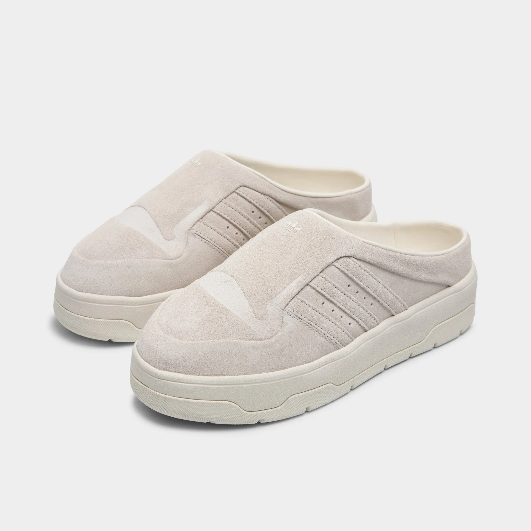 adidas Women's Rivalry Mule Cloud White / Green - Off White Reinforced heel