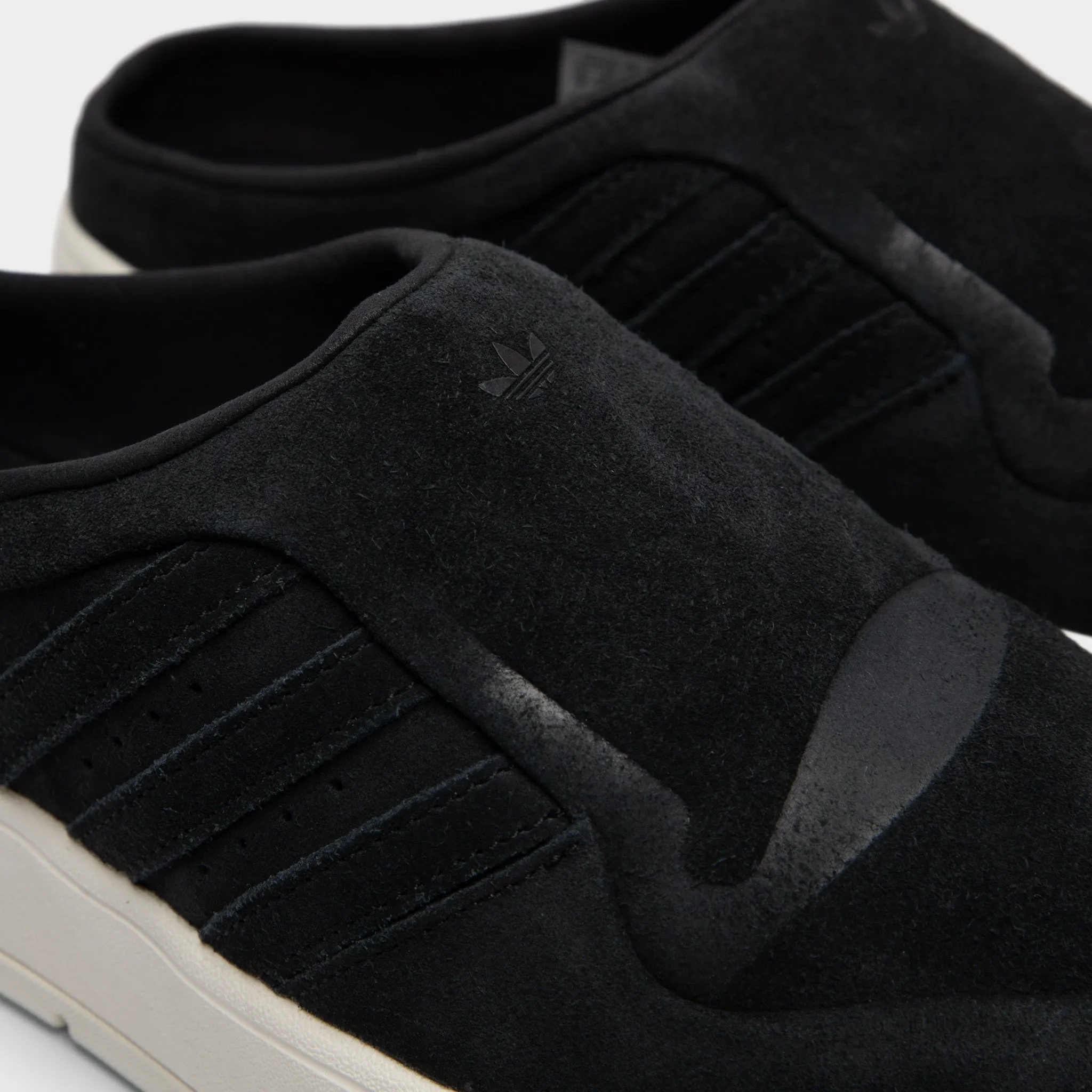 adidas Women's Rivarly Mule Core Black / Off White Reinforced Eyelets Design Leather