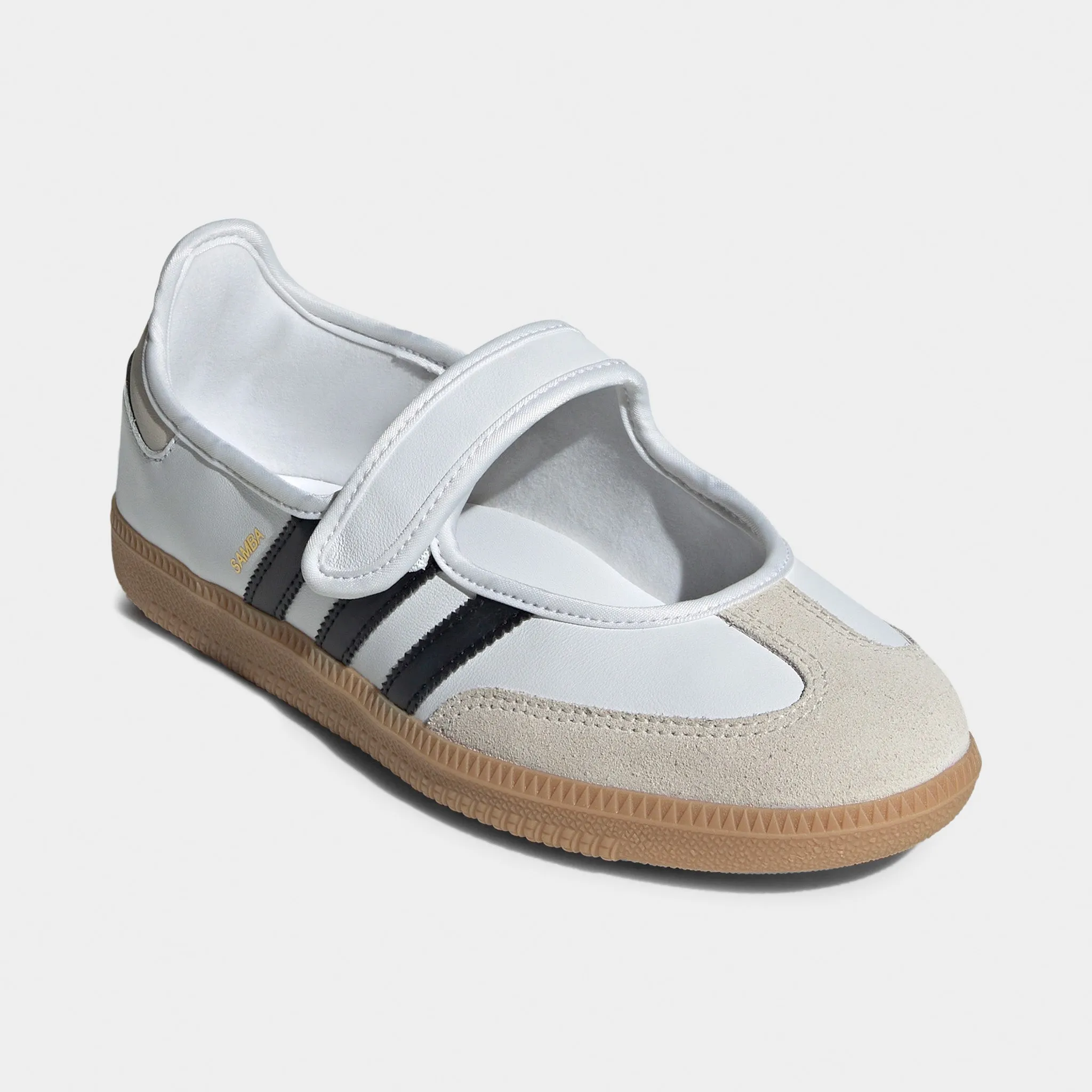 adidas Women's Samba Jane White / Alumina - Core Black Flexible Tread Low Impact Sole