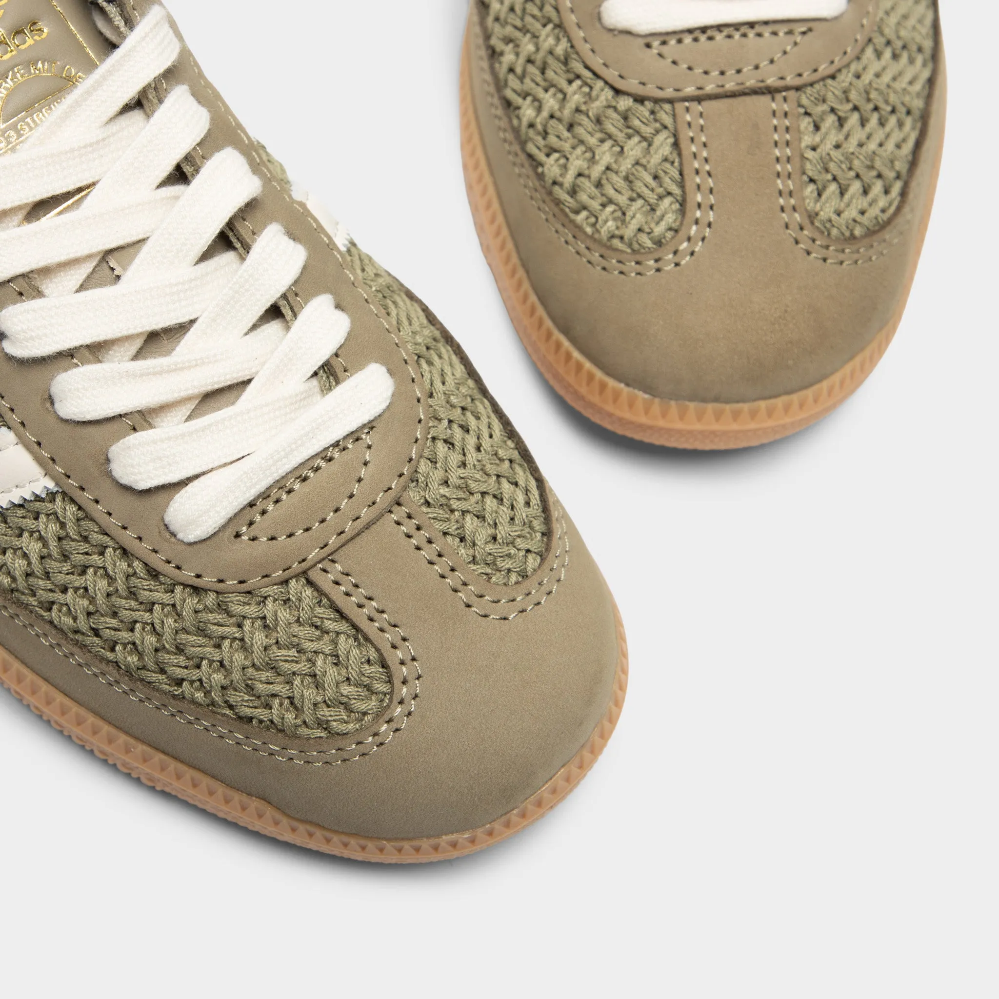 adidas Women's Samba OG Orbit Green / Cream White - Gum Comfort Heel Durable Toe Guard