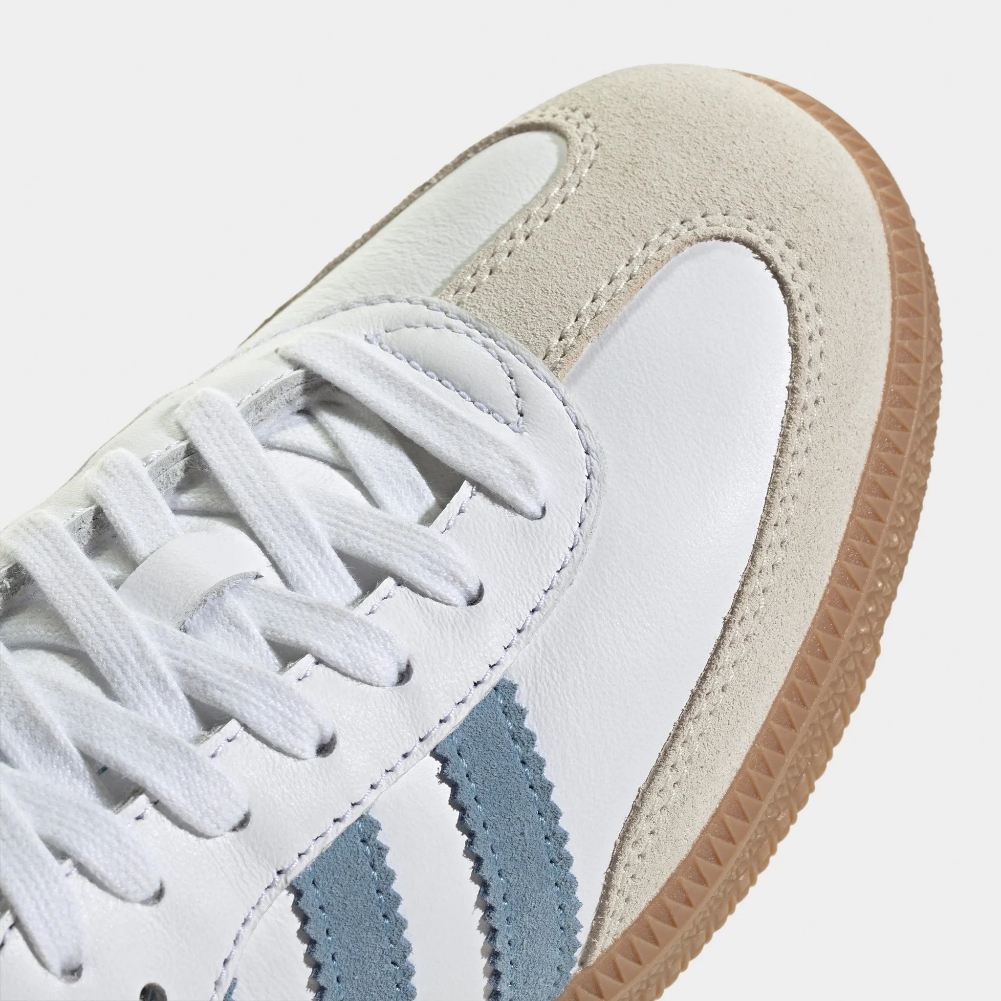 Abrasion Resistant TPU Sturdy Heel adidas Women's Samba OG White / Alumina - Ash Blue