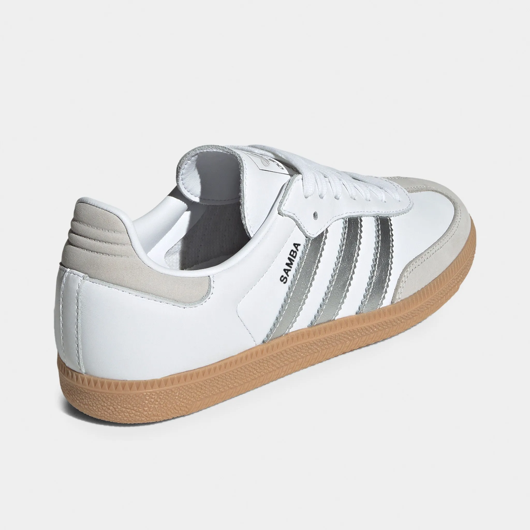 adidas Women's Samba OG White / Silver Metallic - Grey clean design