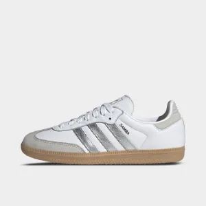 adidas Women's Samba OG White / Silver Metallic - Grey EVA Composite Energy Drive