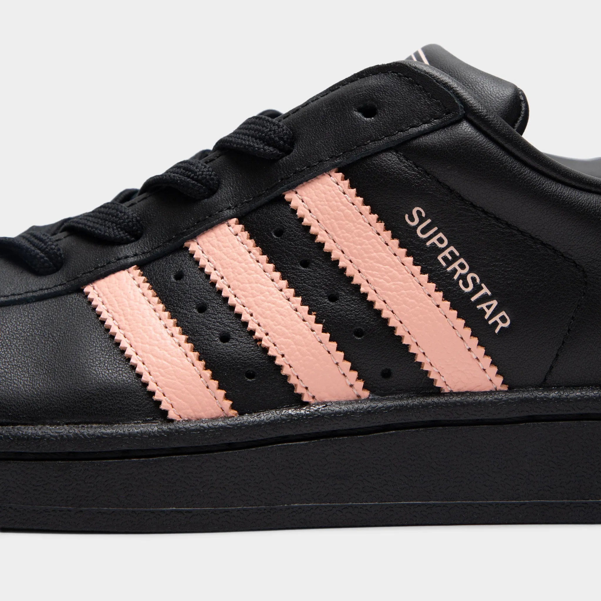 adidas Women's Superstar II Core Black / Glow Pink Exclusive chic amateur - style