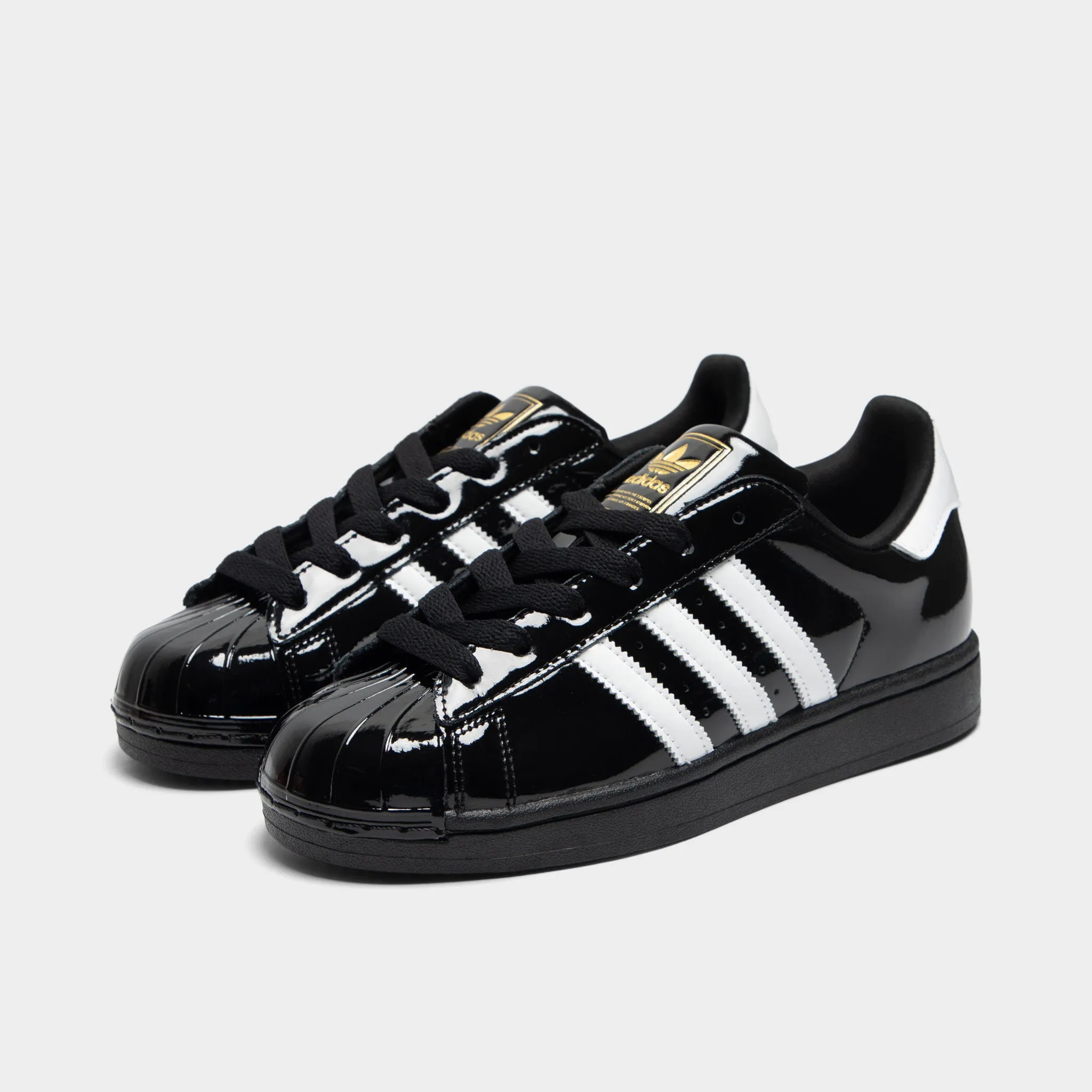 Premium Sole adidas Women's Superstar II Core Black / White - Gold Metallic