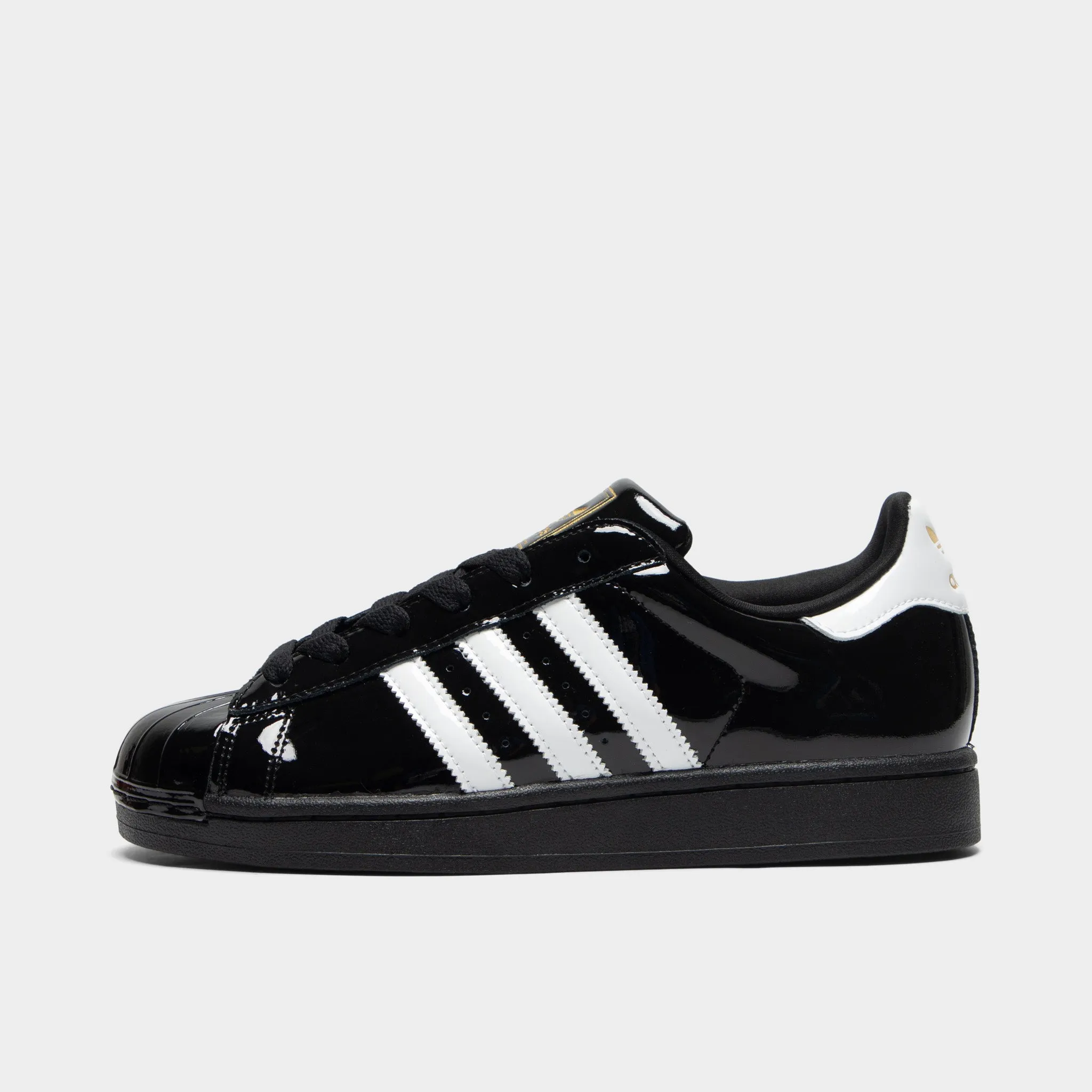 adidas Women's Superstar II Core Black / White - Gold Metallic Low Profile Collar Padding
