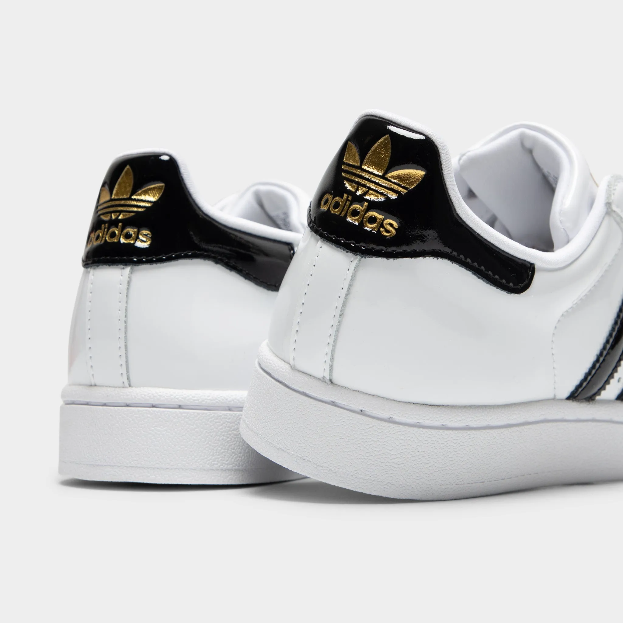 adidas Women's Superstar II White / Core Black - Gold Metallic Non-marking sole Versatile lining