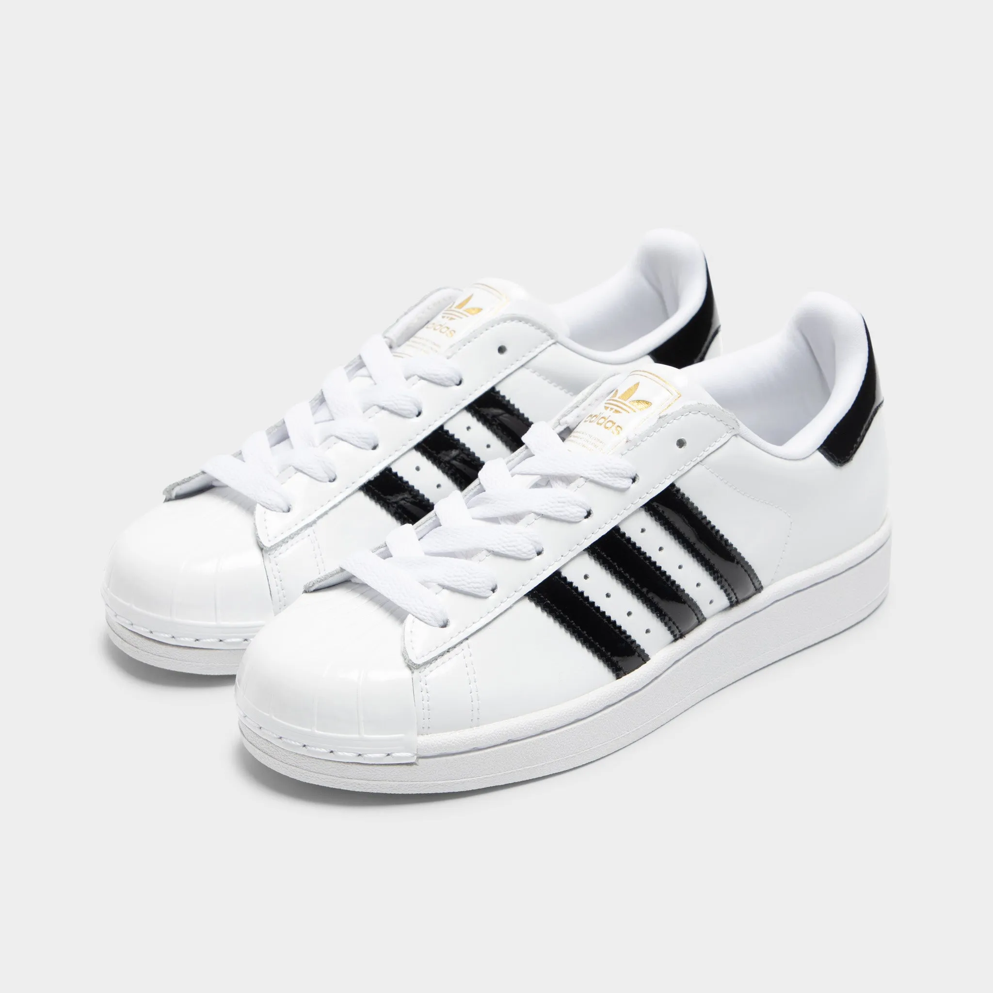 adidas Women's Superstar II White / Core Black - Gold Metallic Non-marking sole