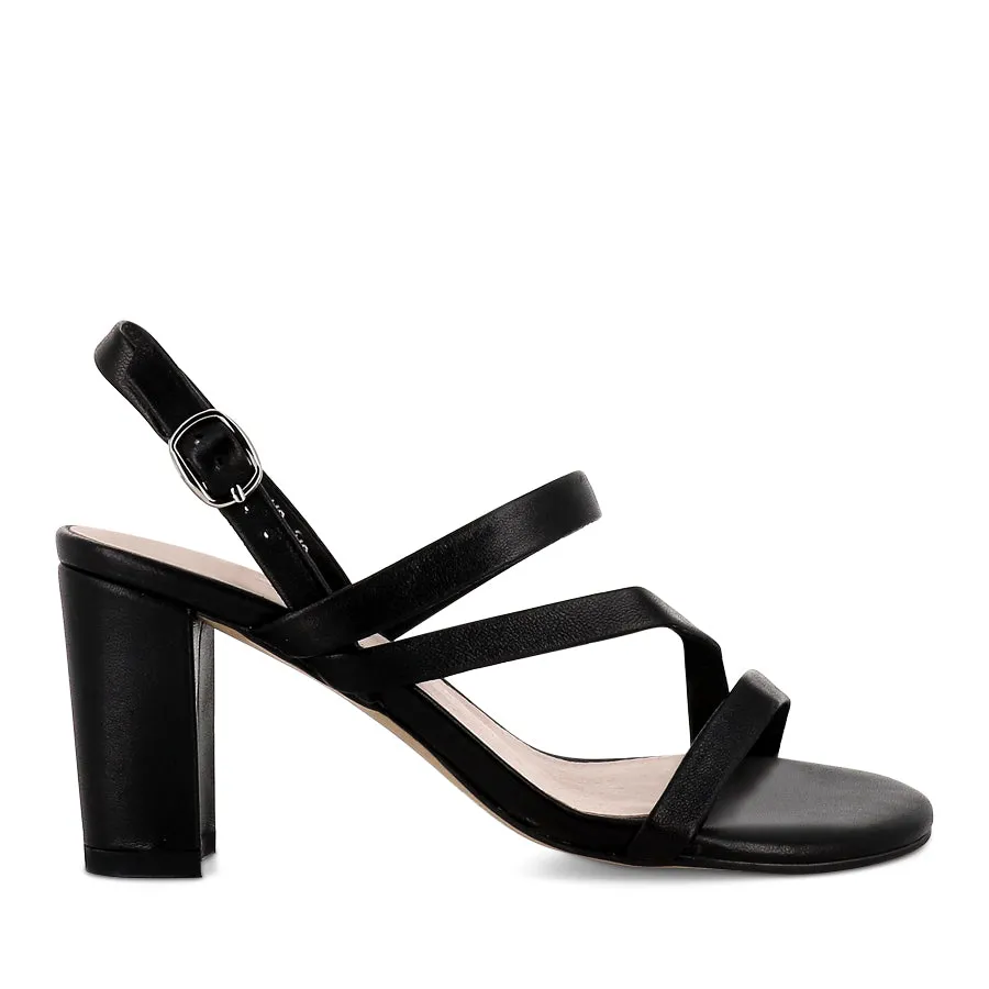 Sleek Footwear Ventilated GOLDA - BLACK LEATHER