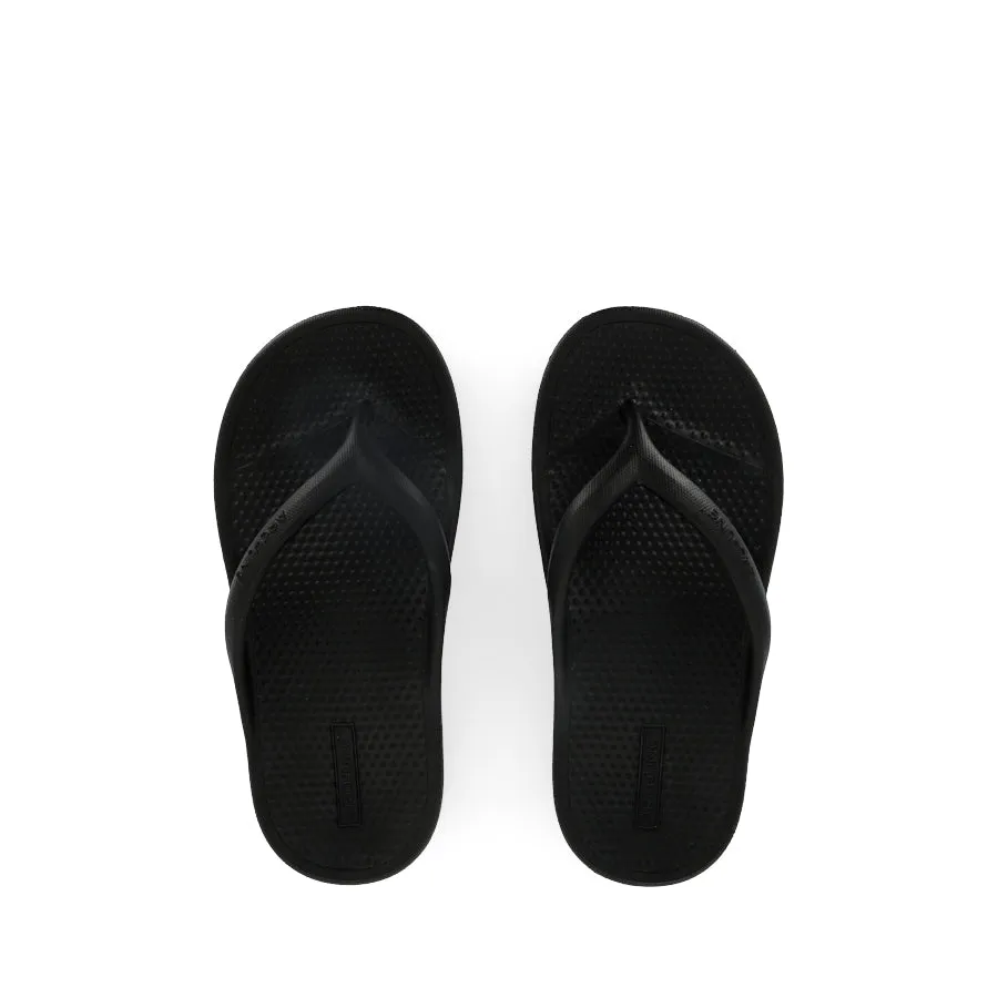 REBOUND ORTHOTIC THONGS - BLACK Foot Health Trail Friendly
