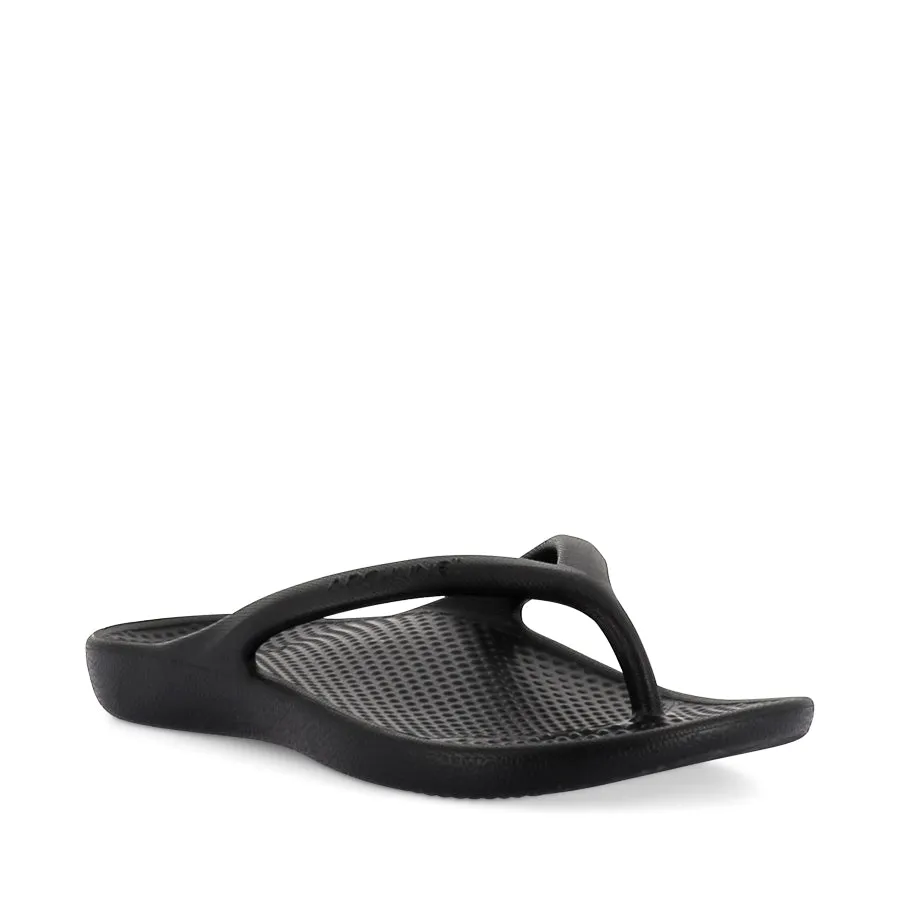 Light Breathable REBOUND ORTHOTIC THONGS - BLACK