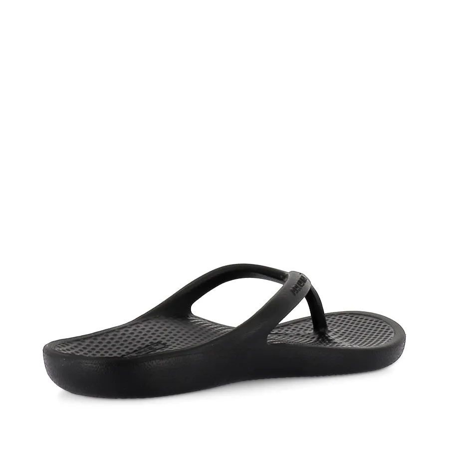 REBOUND ORTHOTIC THONGS - BLACK Non Slip Active Mode