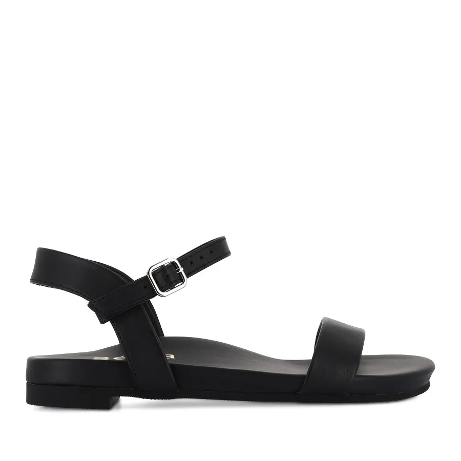 Beach Open Form WILLOW - BLACK BLACK LEATHER