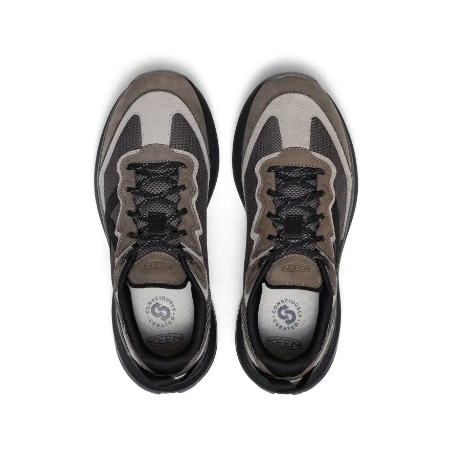Men's WK500 Leather Walking Shoe  |  Steel Grey/Black Indoor Comfort