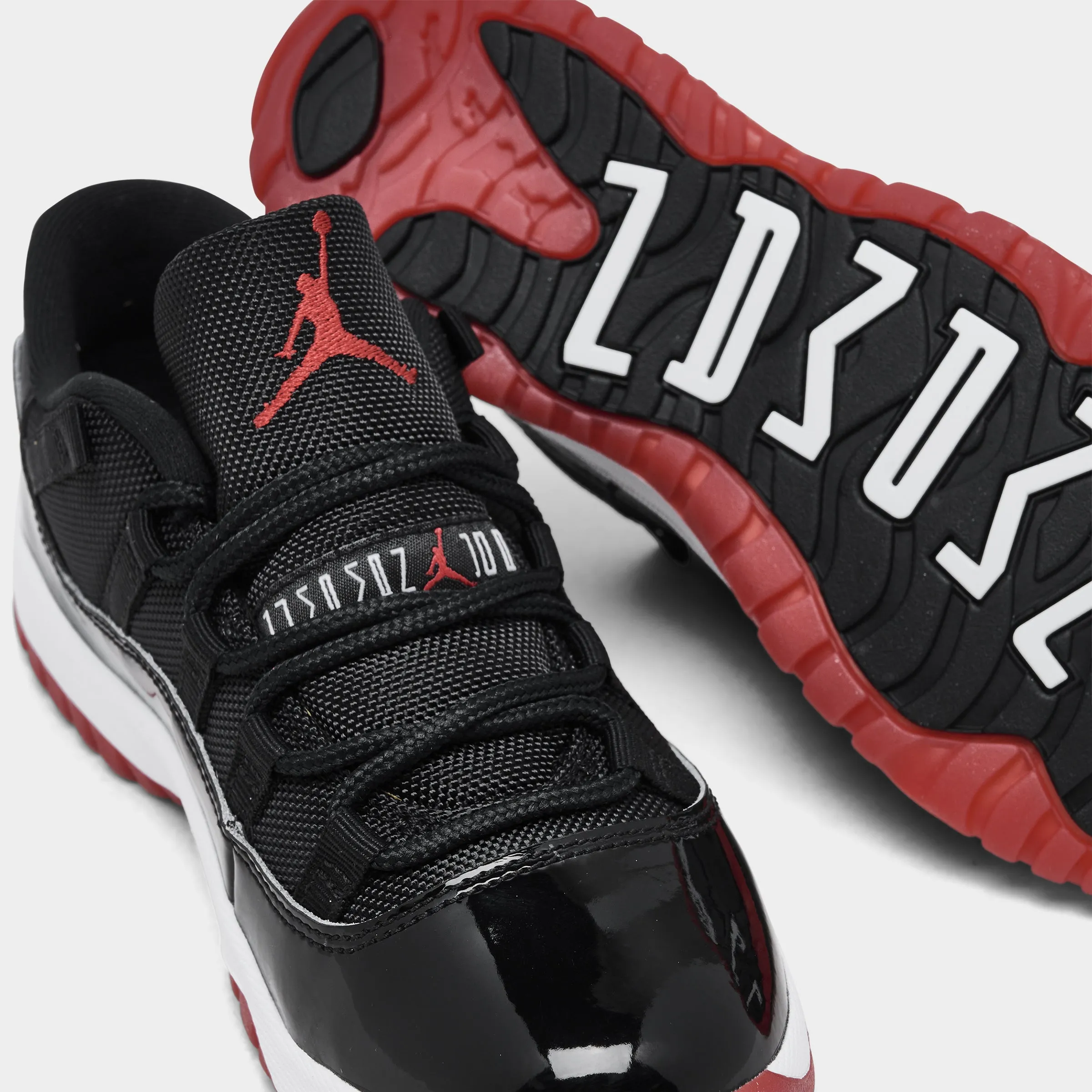 Moisture Wicking Linings Travel Style Jordan 11 Retro Low PS Black / Varsity Red - White