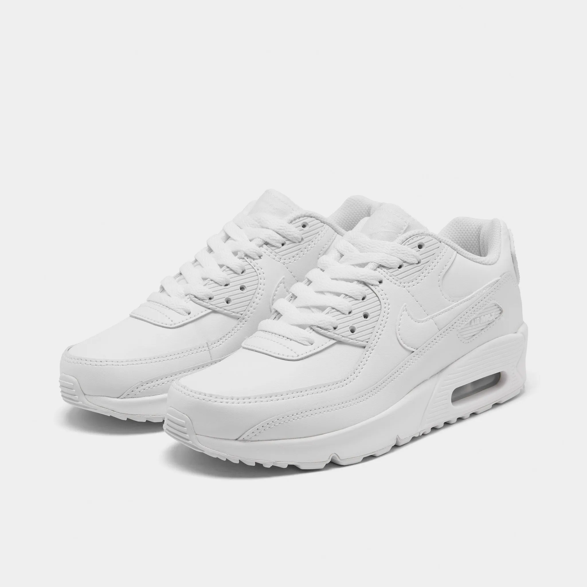 All-around ease Anatomical Toe Box Nike Air Max 90 LTR GS White / White - Metallic Silver