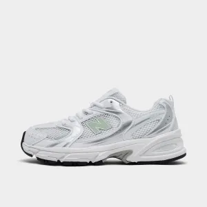 New Balance Juniors' 530 White / Silver Synthetic Finish Light Padding