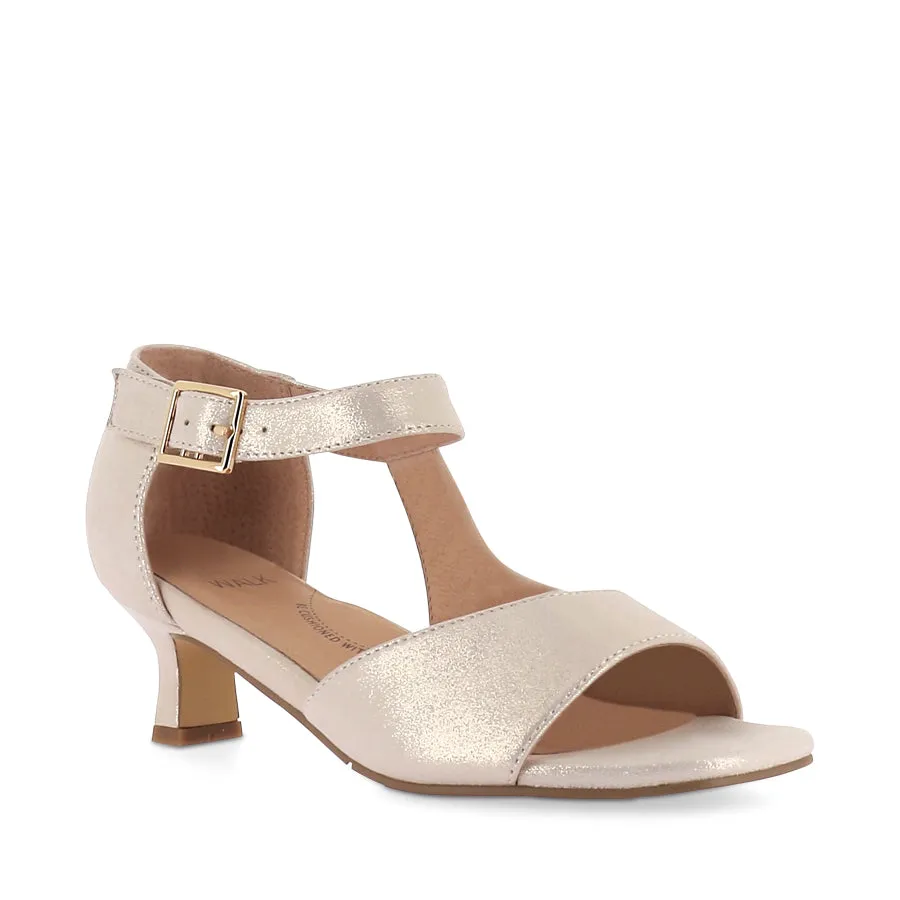 IRUNN W - PALE GOLD SHIMMER LEATHER Ankle Support Non-Slip Footwear