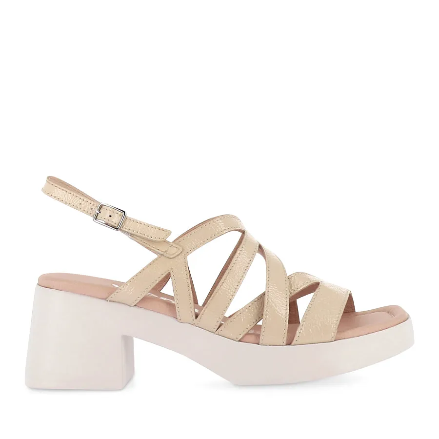 Travel-Friendly Shoes DIAS D-1003 - NATURAL PATENT LEATHER
