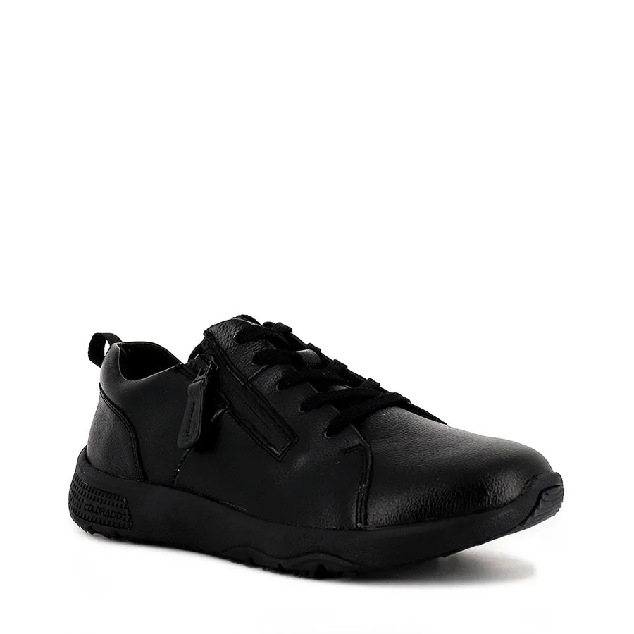 Pull Tab PaddedTongue DECKER - BLACK BLACK LEATHER