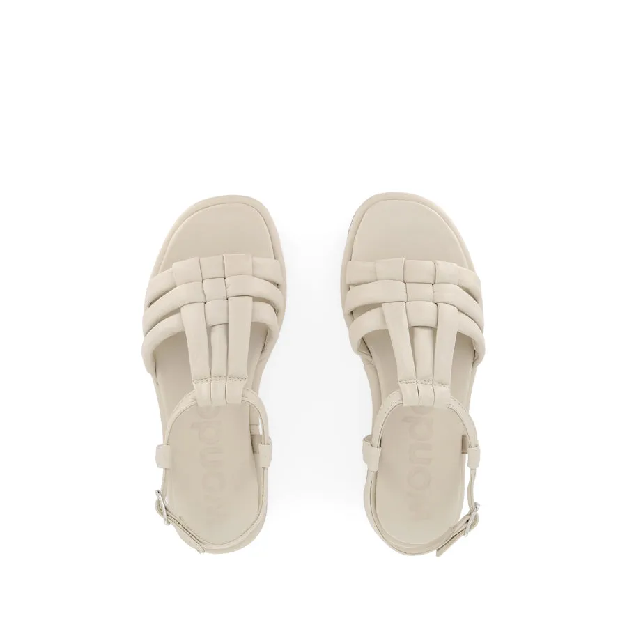 ALAYA A-3302 - WHITE LEATHER Light Travel Sandals